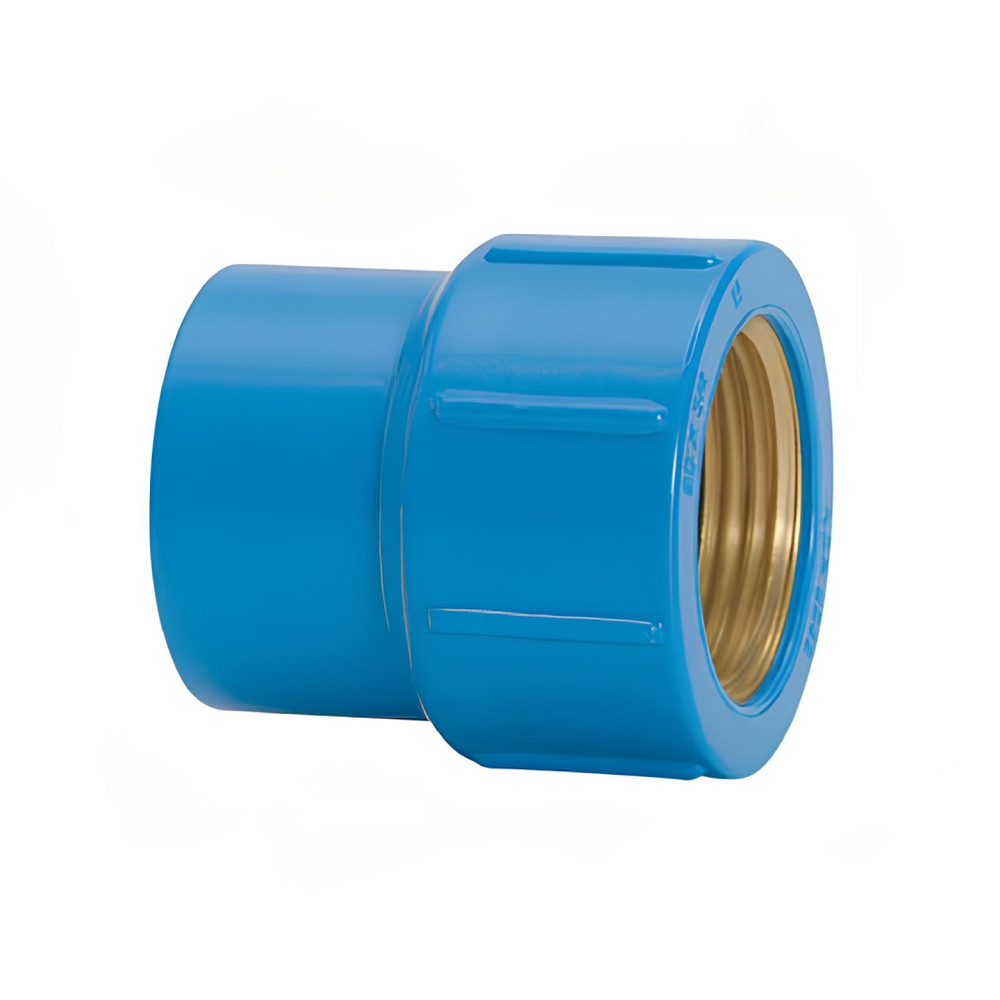 Luva Soldável Bucha Latão 25mm x 3/4" Pvc Azul 11752 Amanco