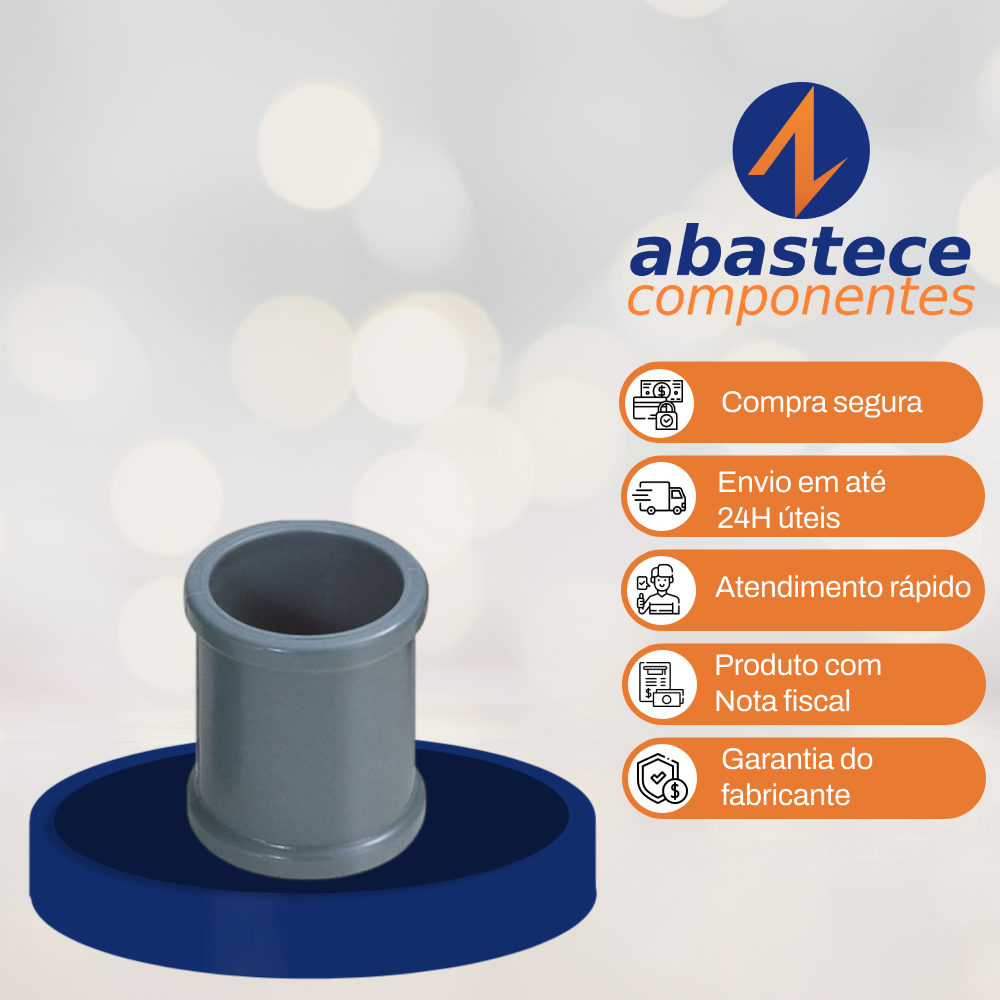 Luva PVC Cinza de 1/2" E015200010 Wetzel