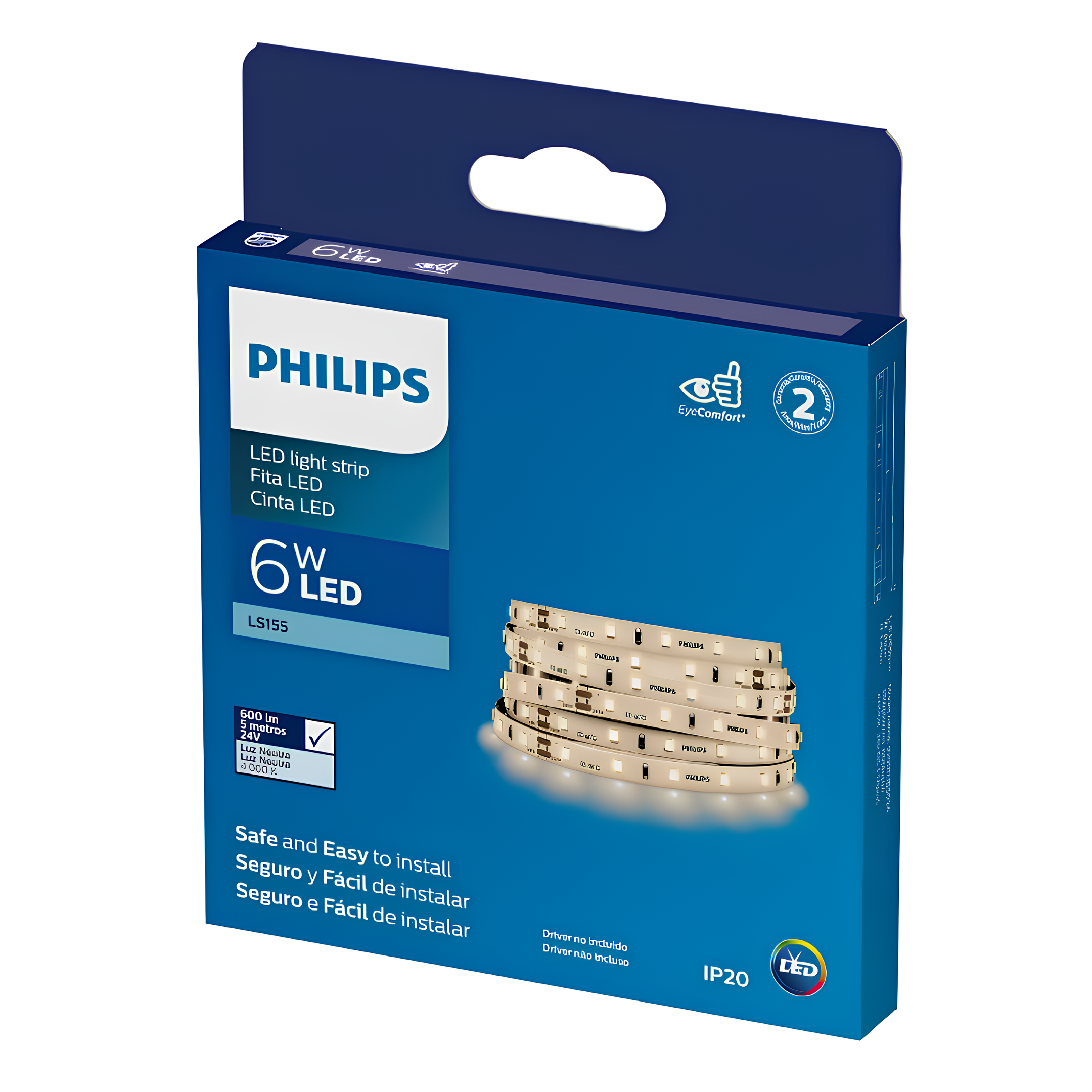 Fita Led Corepro 5M 6W 24V Ip20 560Lm/m LS155 Philips