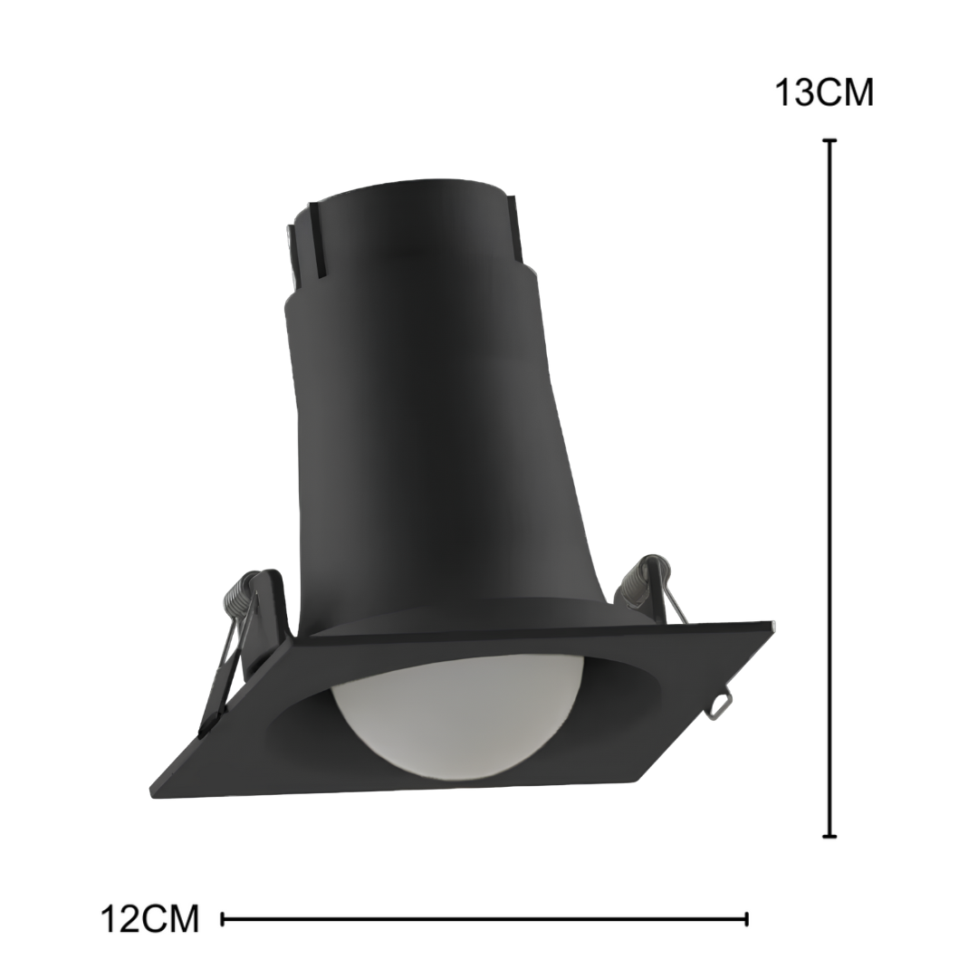 Spot Led Quadrado Embutir Preto Bulbo 8W 806Lm Bivolt Ledvance