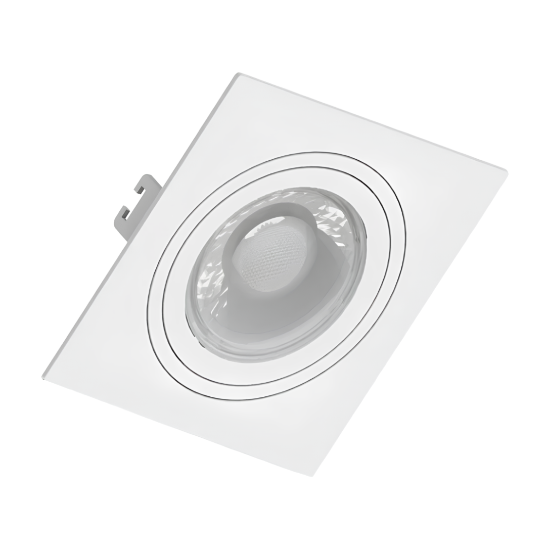 Spot Led Quadrado Embutir Branco Par16 Glass 4W 370Lm Osram