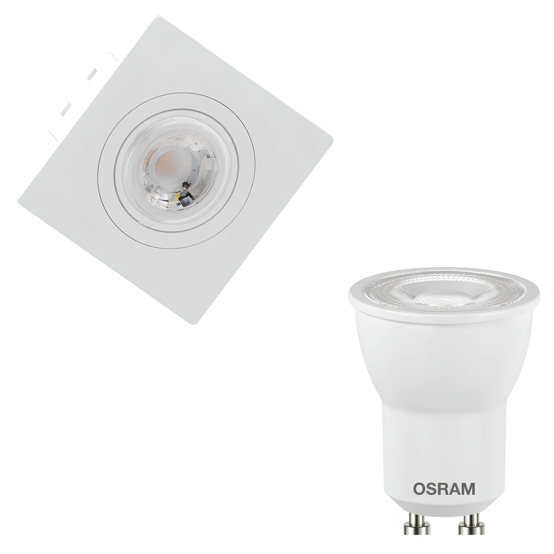 Spot Led Quadrado Embutir Branco Par11 3W 300Lm Bivolt Osram