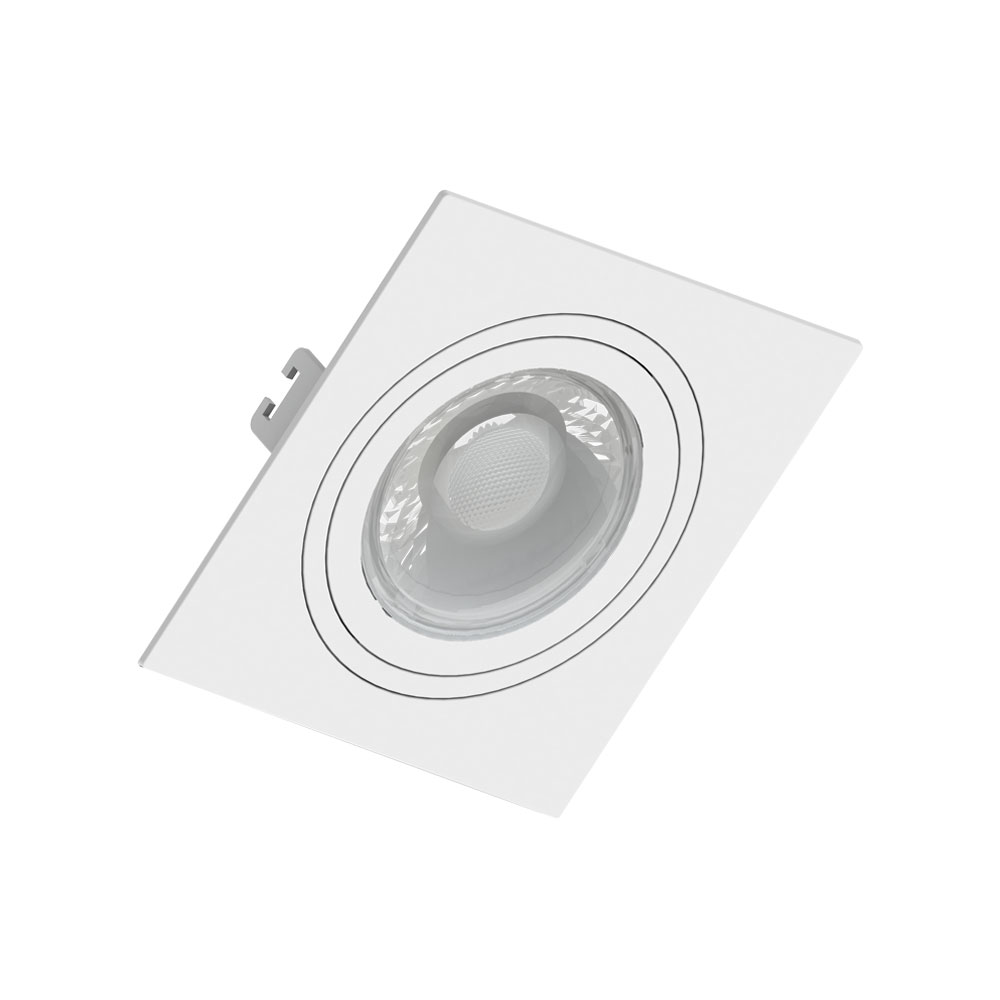 Spot Quadrado Embutir Branco Par20 5,5W 2700K 525Lm Bivolt Osram