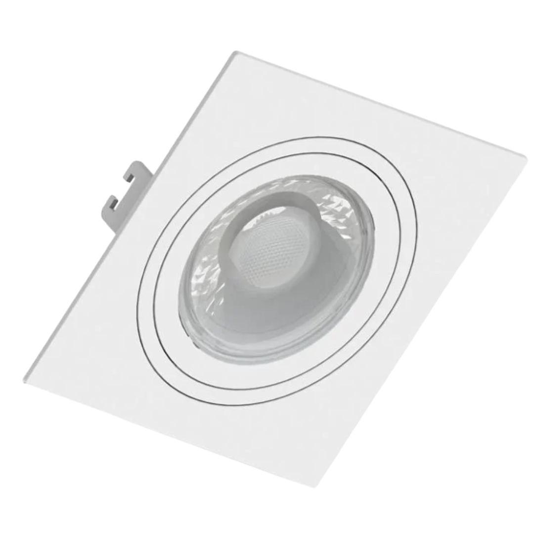 Spot Quadrado Embutir Branco Par20 Dim 5,5W 2700K Osram