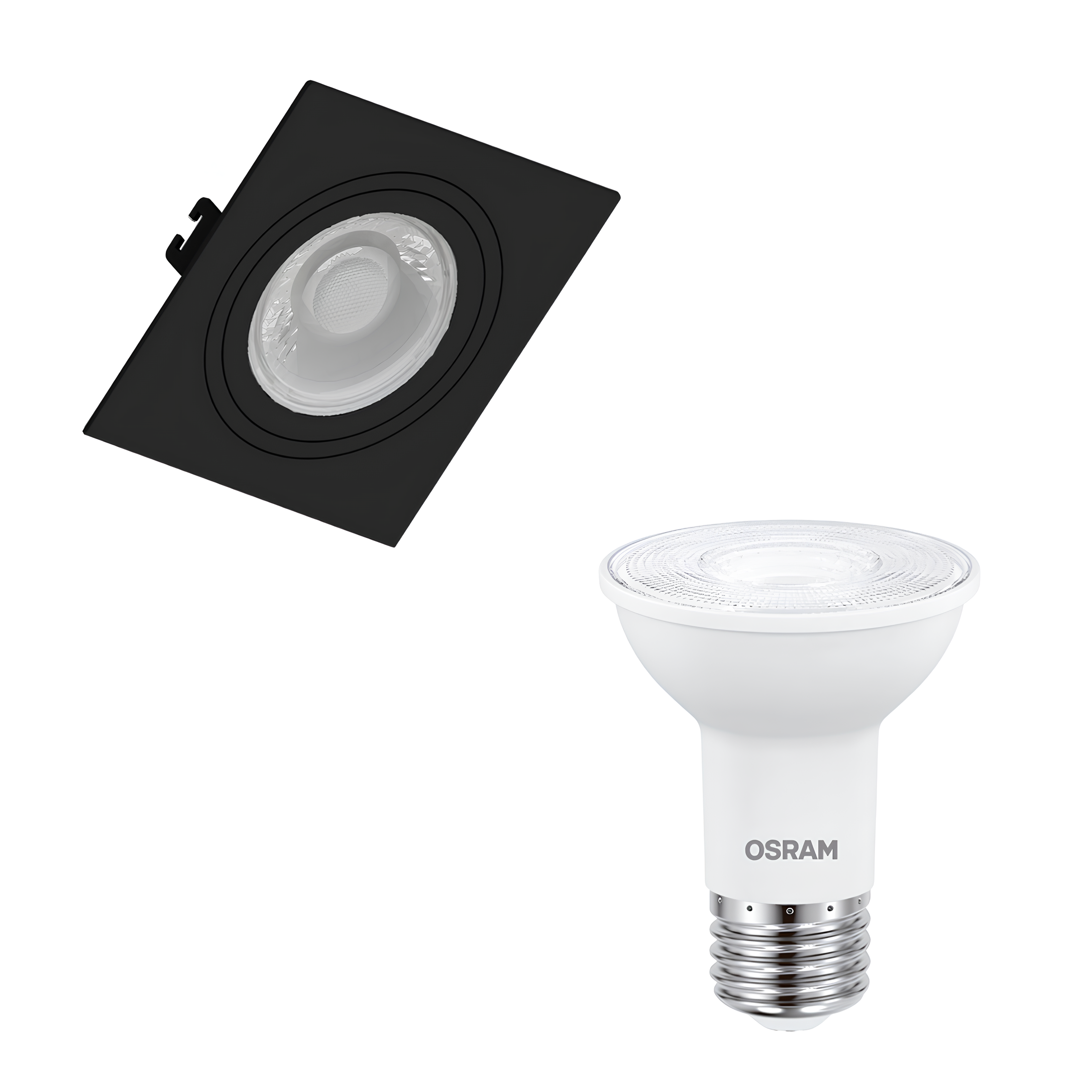 Spot Embutir Quadrado Pt Par20 E27 Dim 5,5W 2700K Ledvance