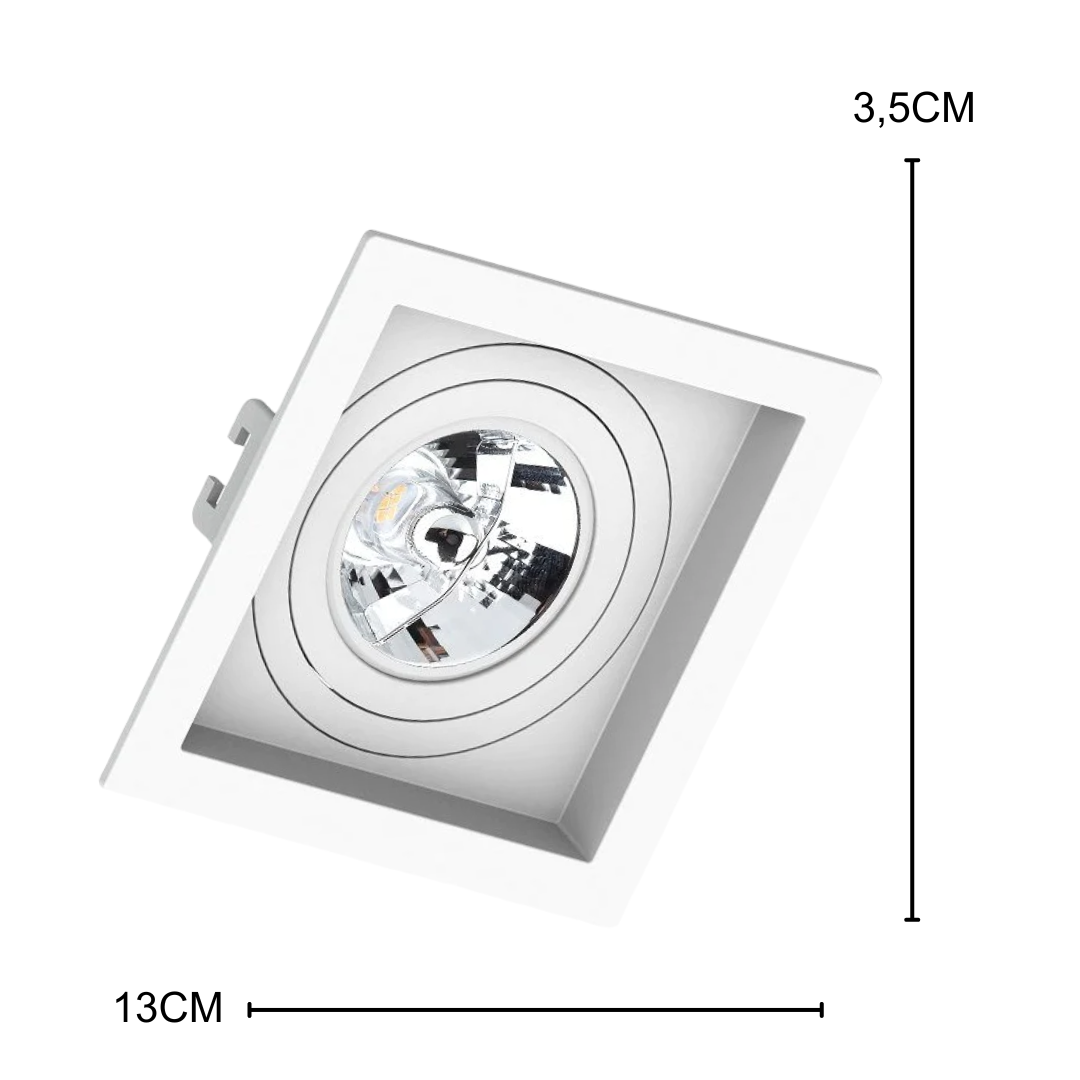Spot Quadrado Embutir Recuado Br Ar70 Dim 4,8W 2700K Bivolt Ledvance