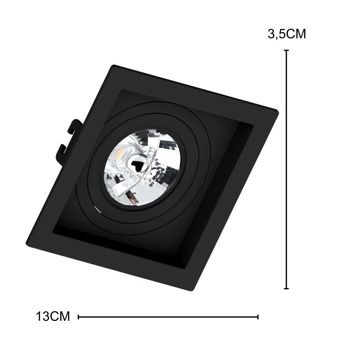 Spot Led Quadrado Embutir Recuado Pt Ar70 Dim 4,8W 2700K Ledvance