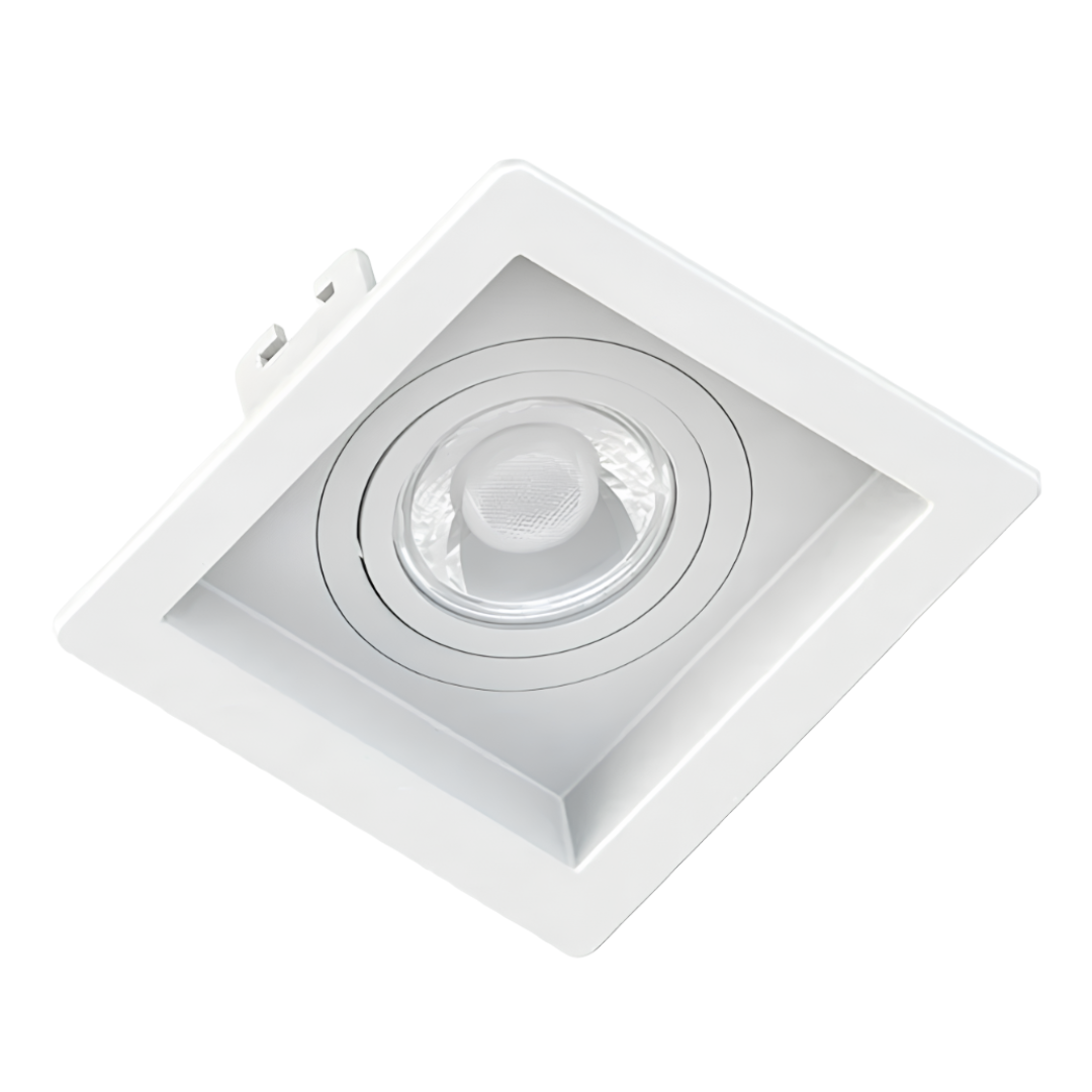 Spot Quadrado Embutir Recuado Branco Par16 Glass 4W 370Lm Osram