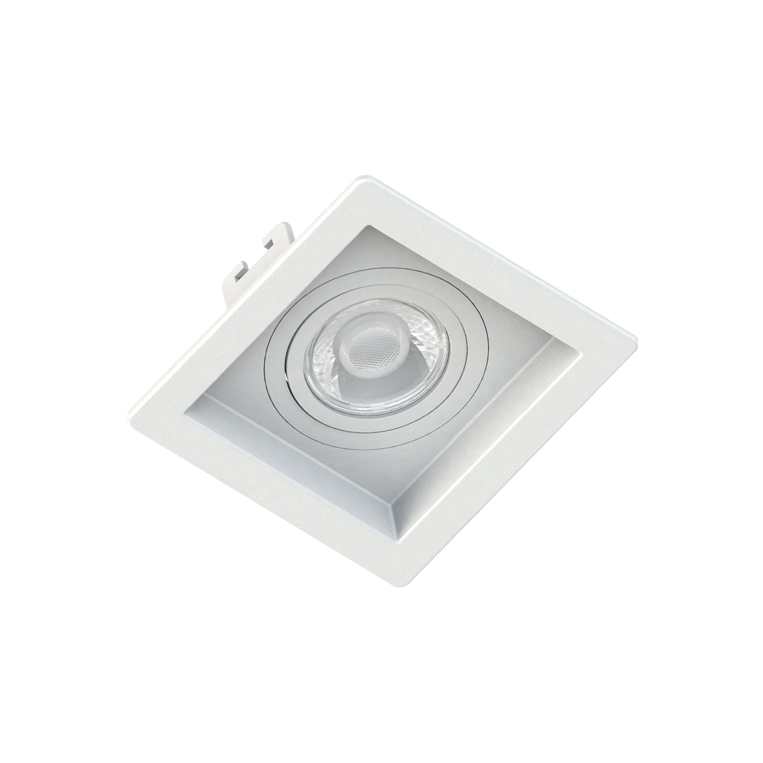 Spot Quadrado Embutir Recuado Branco Par20 5,5W 2700K 525Lm Osram