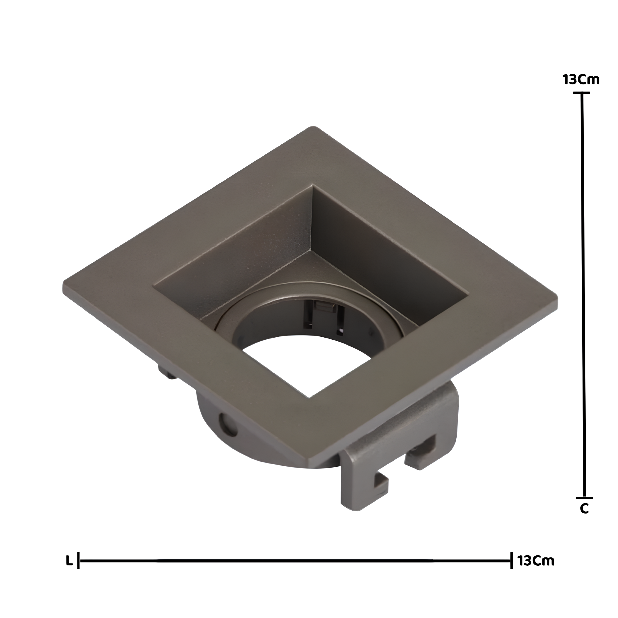 Spot Quadrado Embutir Recuado Chumbo Par20 5,5W 2700K 525Lm Osram<BR>