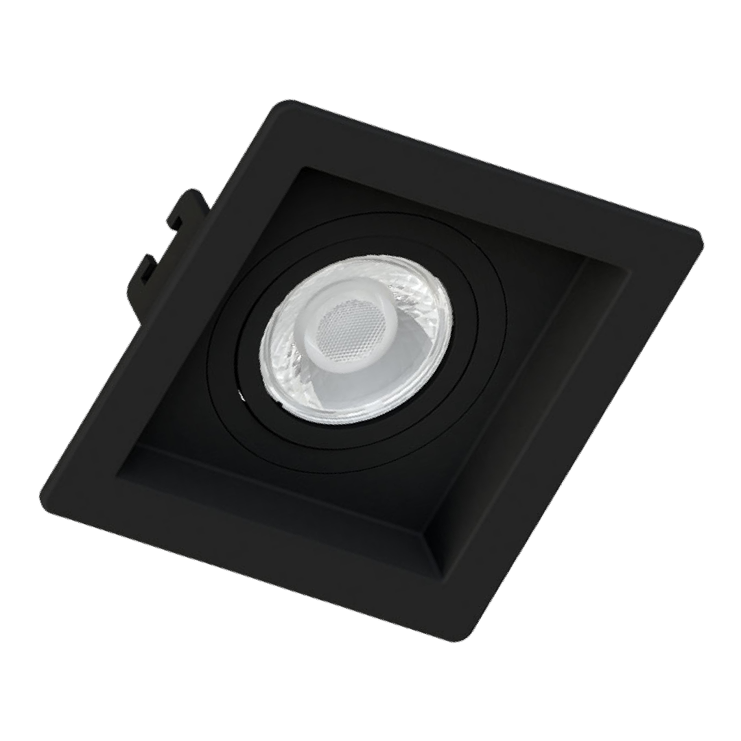 Spot Embutir Quadrado Recuado Pt Par20 Dim 5,5W 2700K Osram