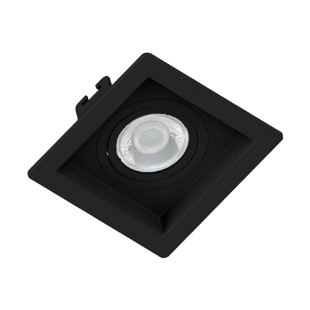 Spot Quadrado Recuado Preto Par20 7W 3000K 525Lm Bivolt Osram