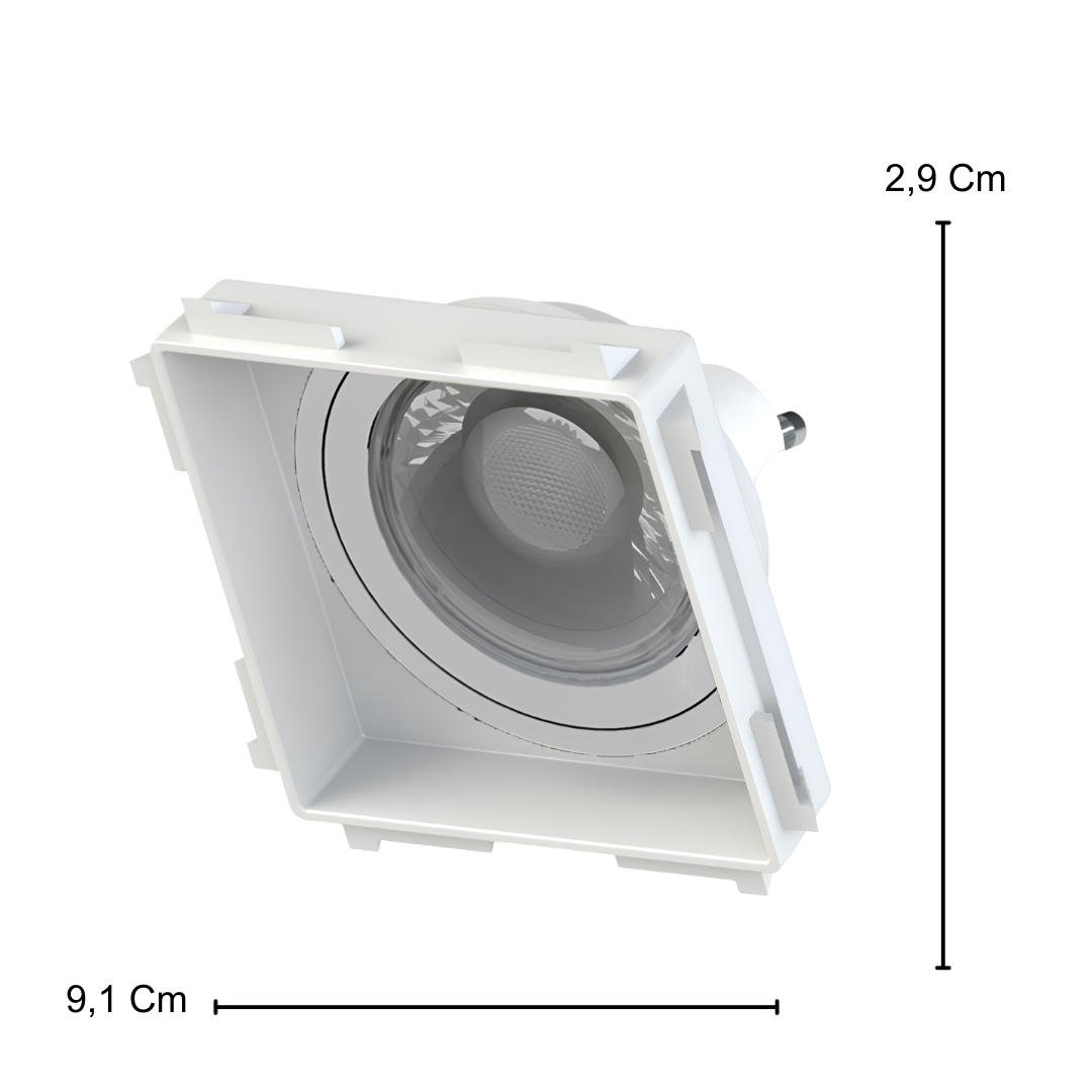 Spot Led Quadrado No Frame Branco Par16 4W 350Lm Bivolt Osram