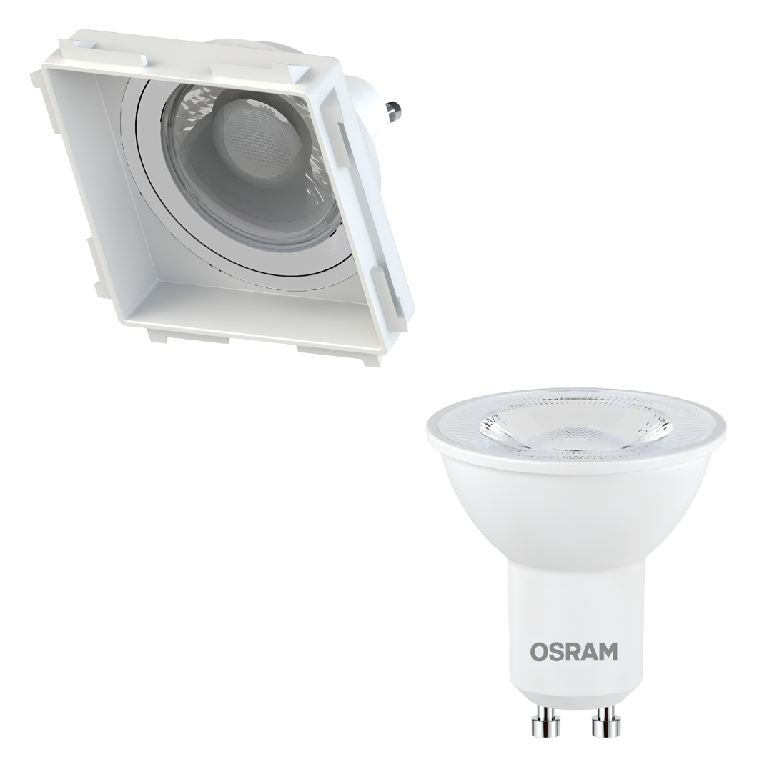 Spot Led Quadrado No Frame Branco Par16 4W 350Lm Bivolt Osram