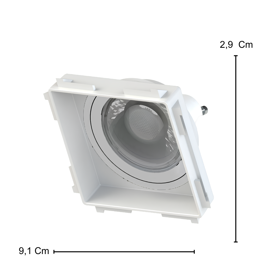 Spot Quadrado Recuado No Frame Br Par16 Dim 5,5W 2700K 550Lm Osram