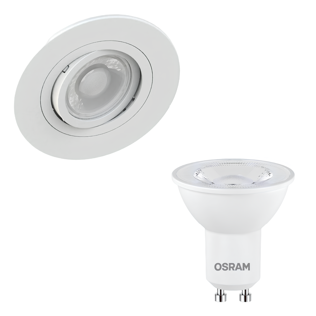 Spot Led Redondo Embutir Branco Par16 4W 350Lm Bivolt Osram