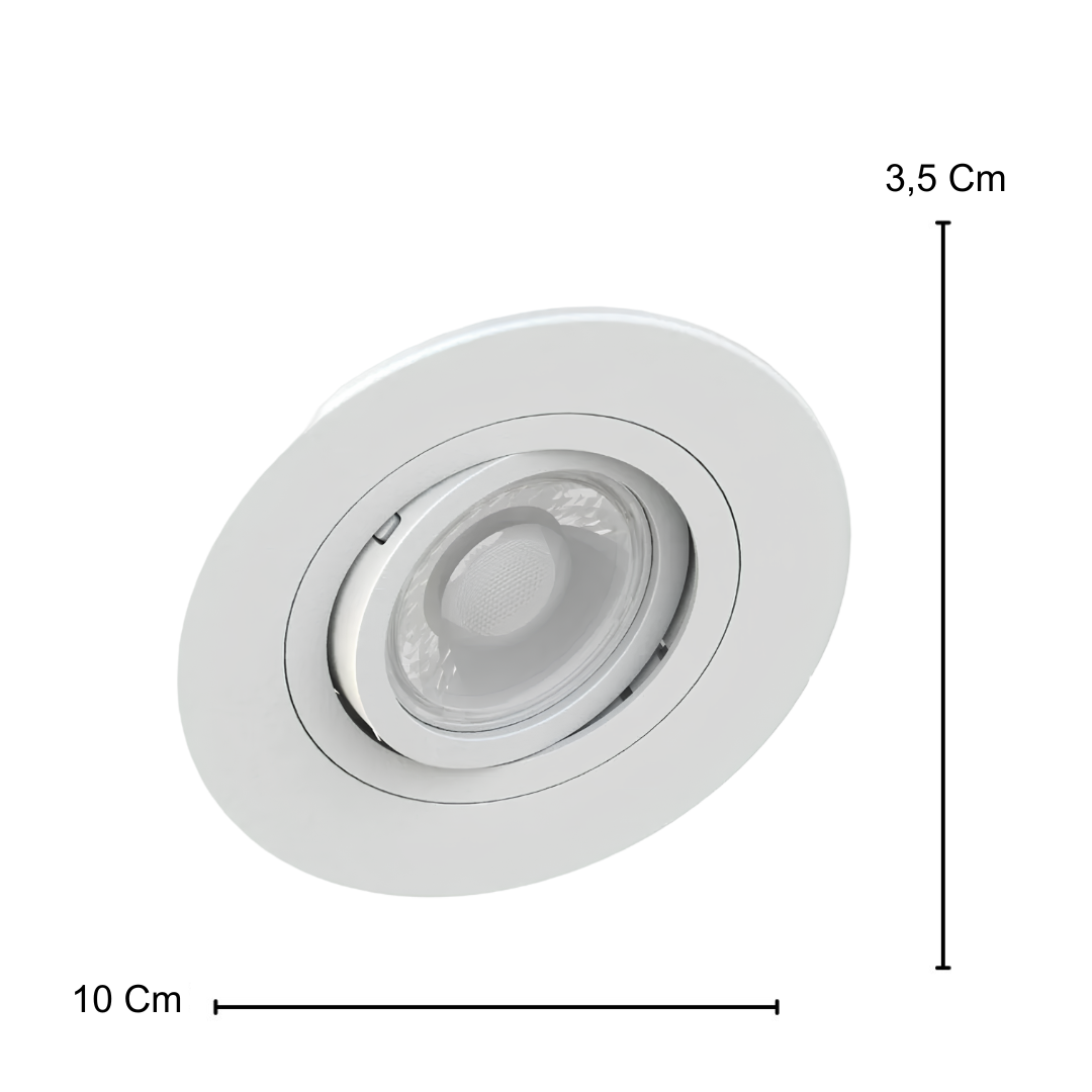Spot Led Redondo Embutir Branco Par16 4W 350Lm Bivolt Osram