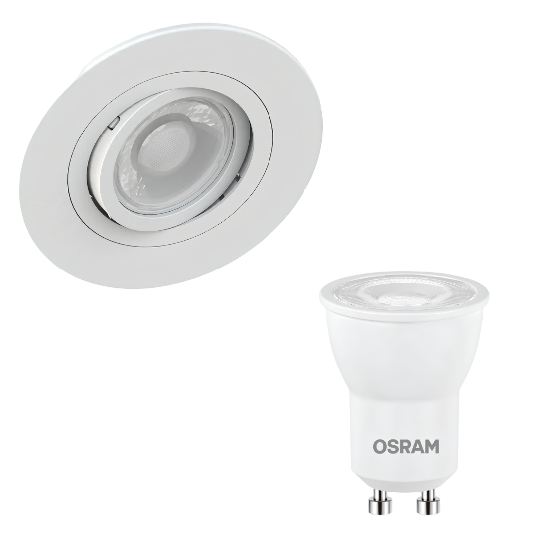 Spot Led Redondo Embutir Branco Par16 Dim 5,5W 2700K 550Lm Osram