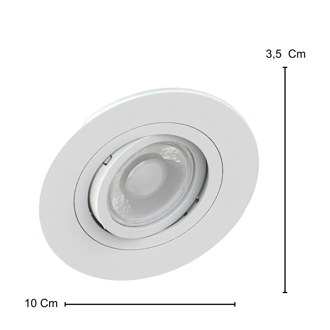 Spot Led Redondo Embutir Branco Par16 Dim 5,5W 2700K 550Lm Osram