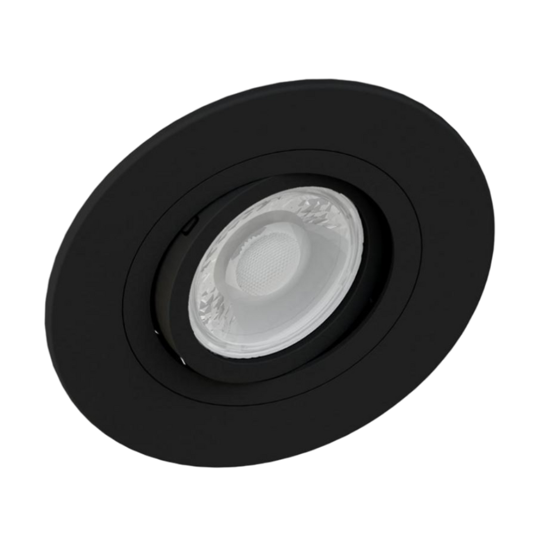 Spot Led Redondo Embutir Preto Par16 Dim 5,5W 2700K 550Lm Osram