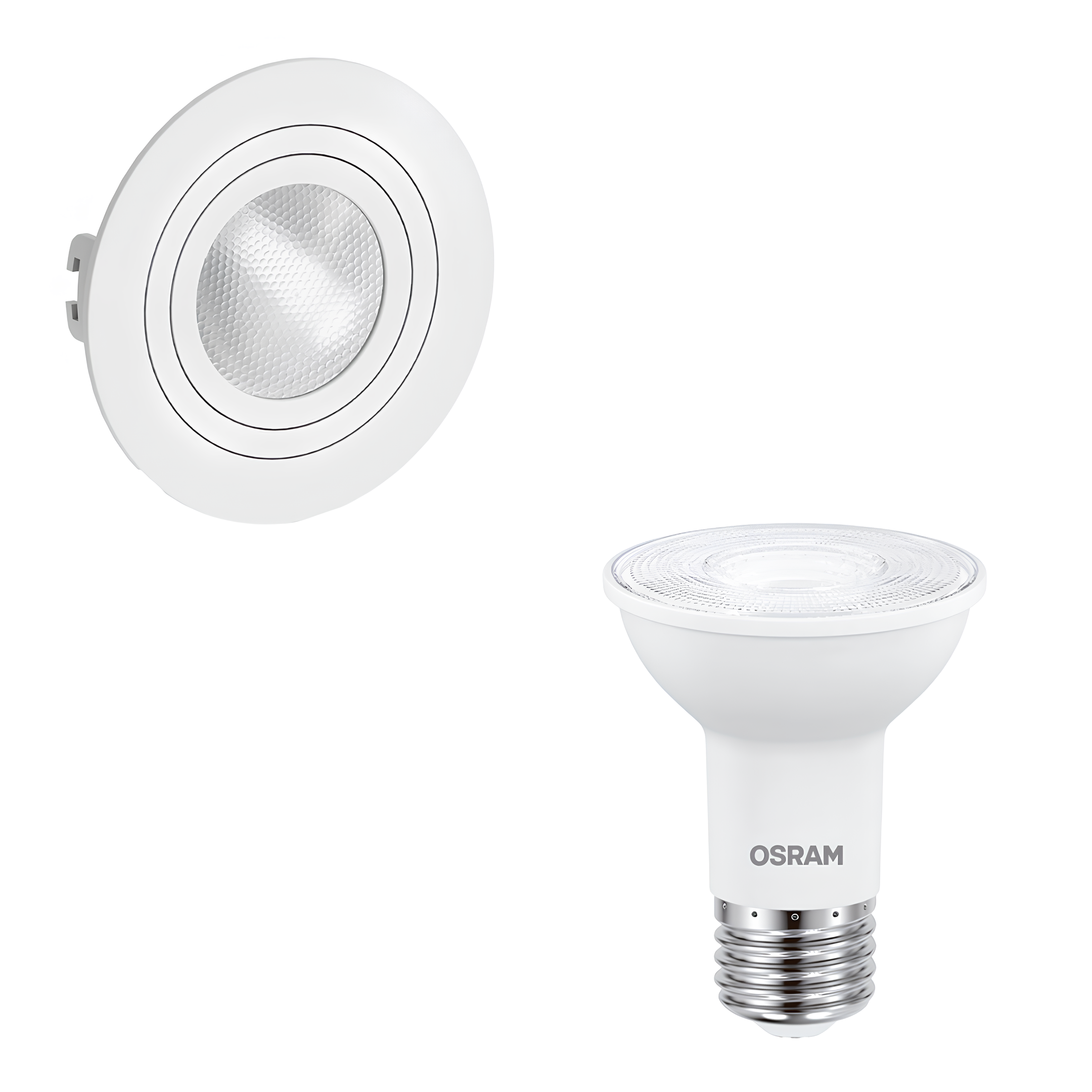 Spot Led Redondo Embutir Branco Par20 Dim 5,5W 2700K Osram