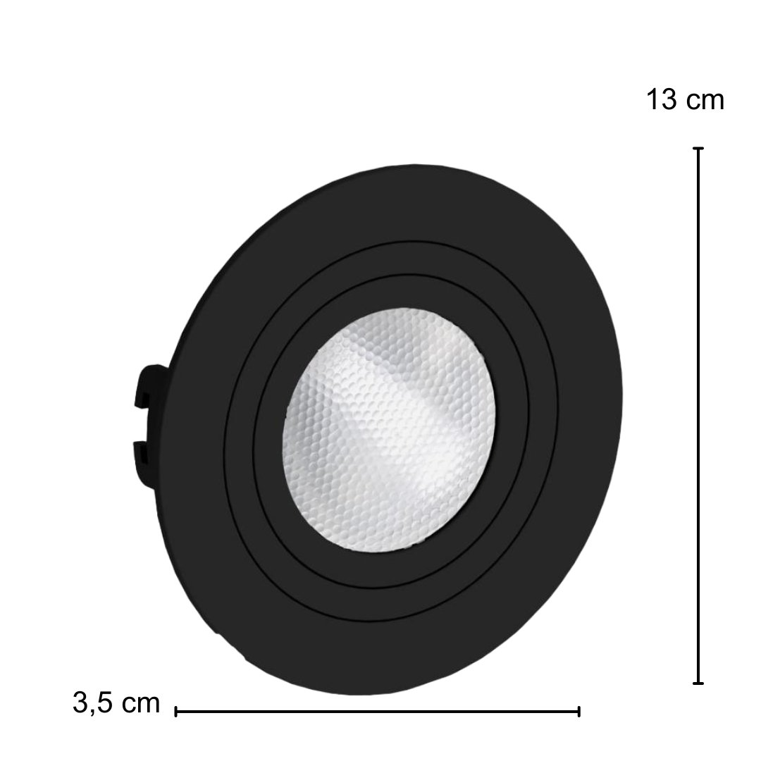 Spot Led Redondo Embutir Preto Par20 5,5W 525Lm 25° Bivolt Osram