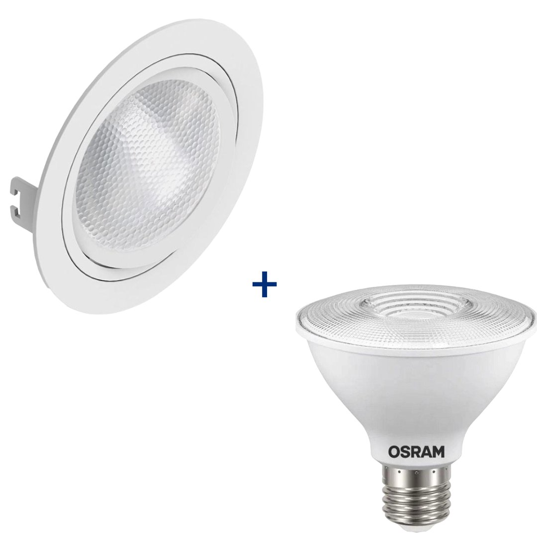 Spot Led Redondo Branco Par30 9,5W 900Lm Ip20 Bivolt Osram