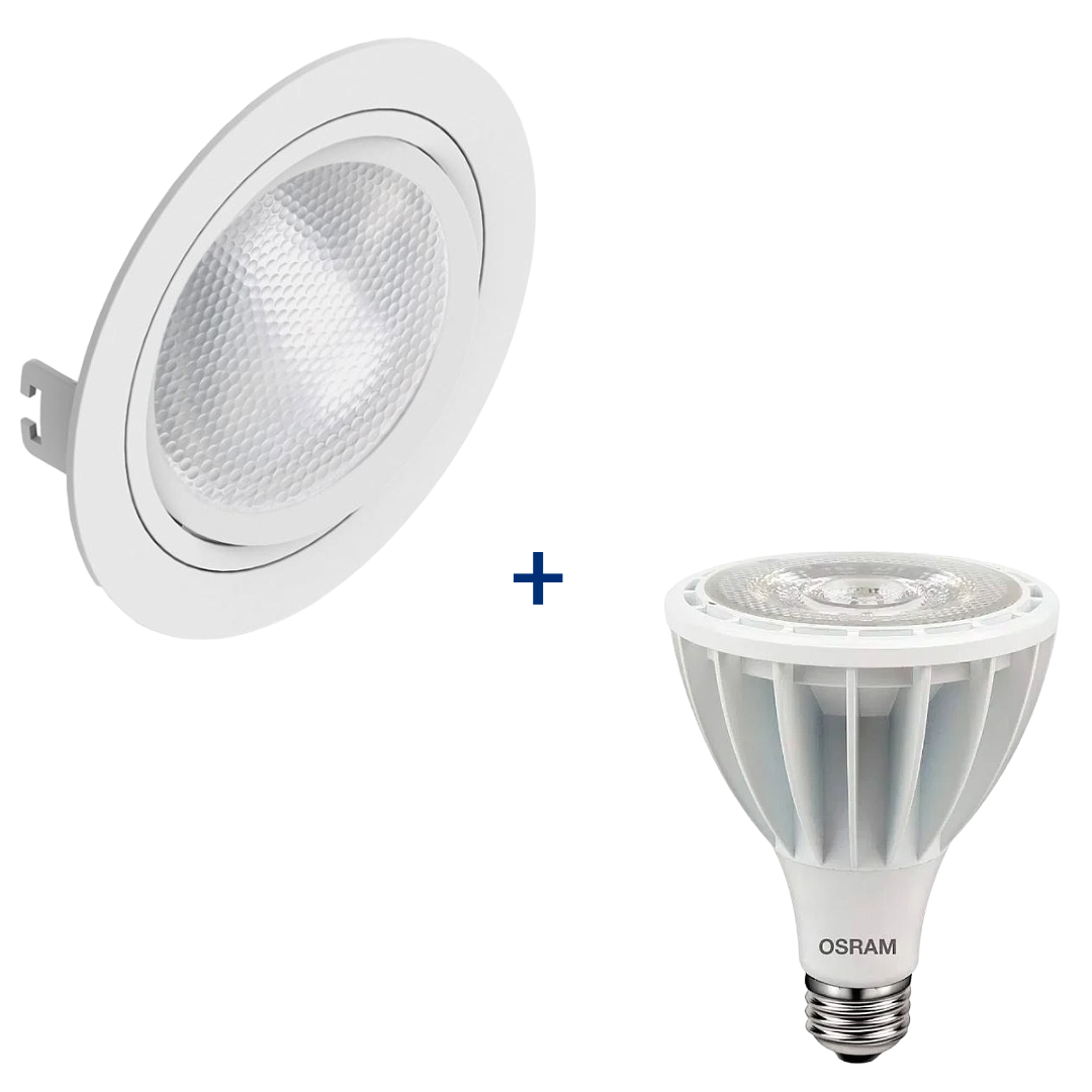 Spot Led Redondo Branco Par30 Hci 28W 3000K 3000Lm 15° Osram