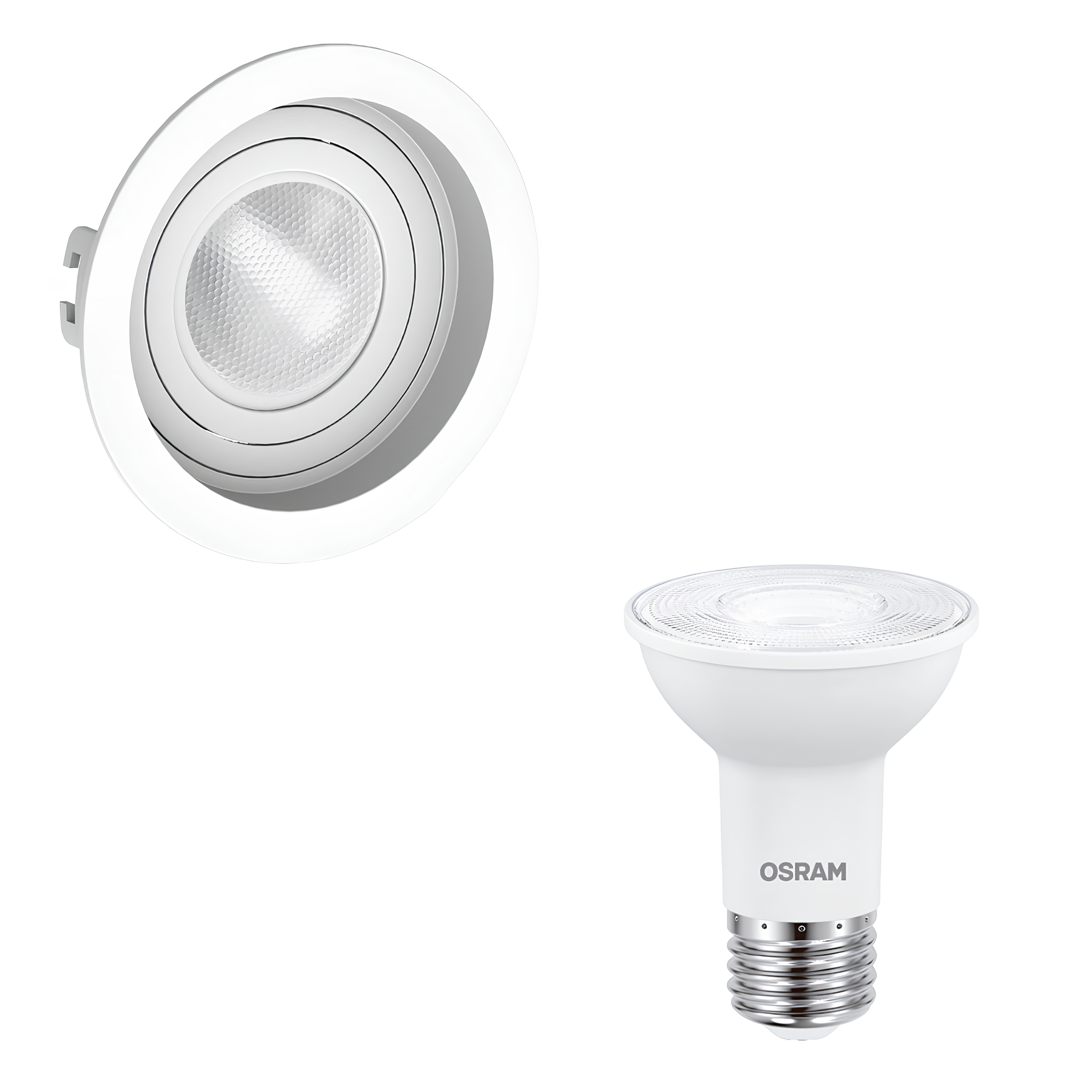 Spot Redondo Embutir Recuado Branco Par20 5,5W 525Lm Osram