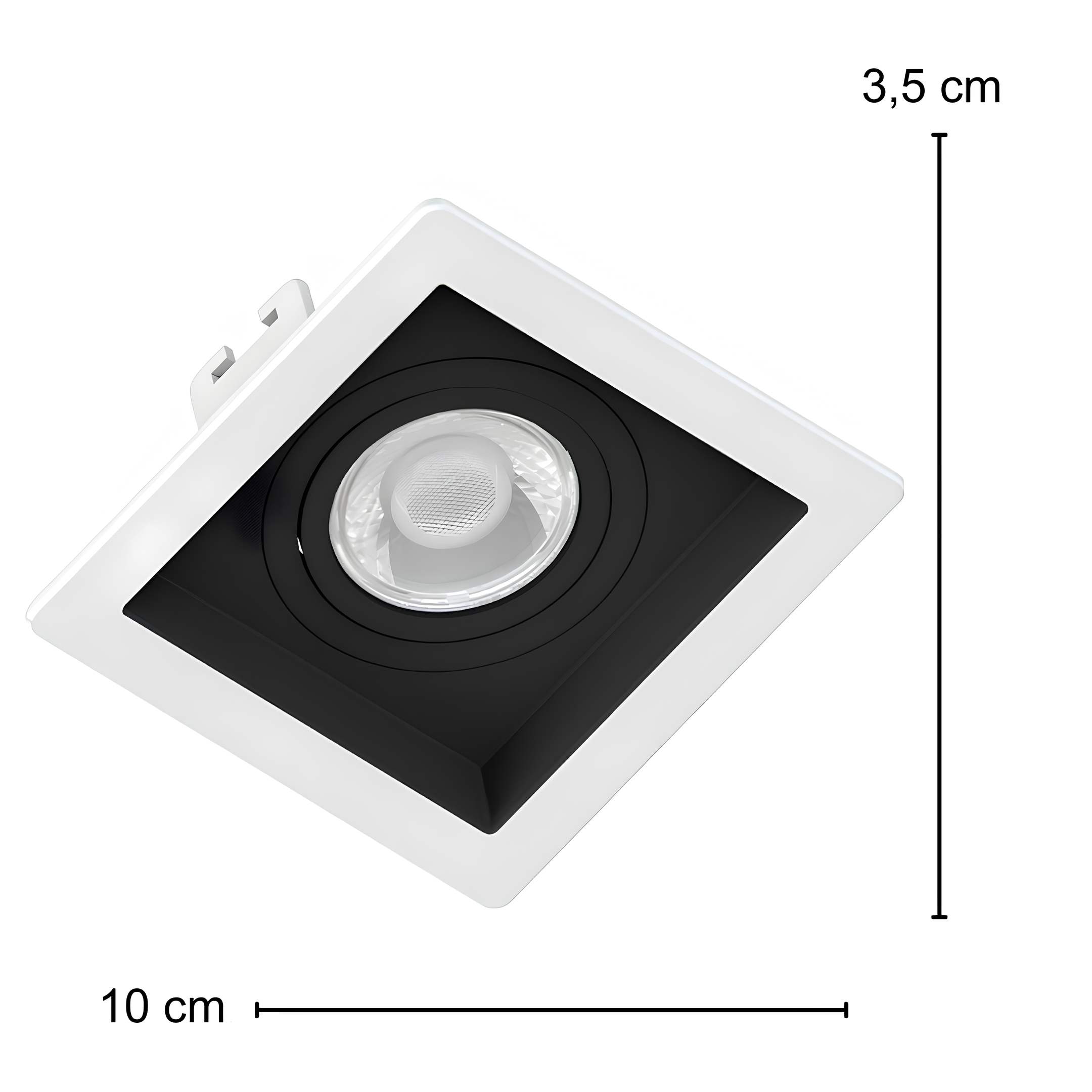 Spot Led Quadrado Recuado Br/Pt Par16 4W 350Lm Bivolt Osram