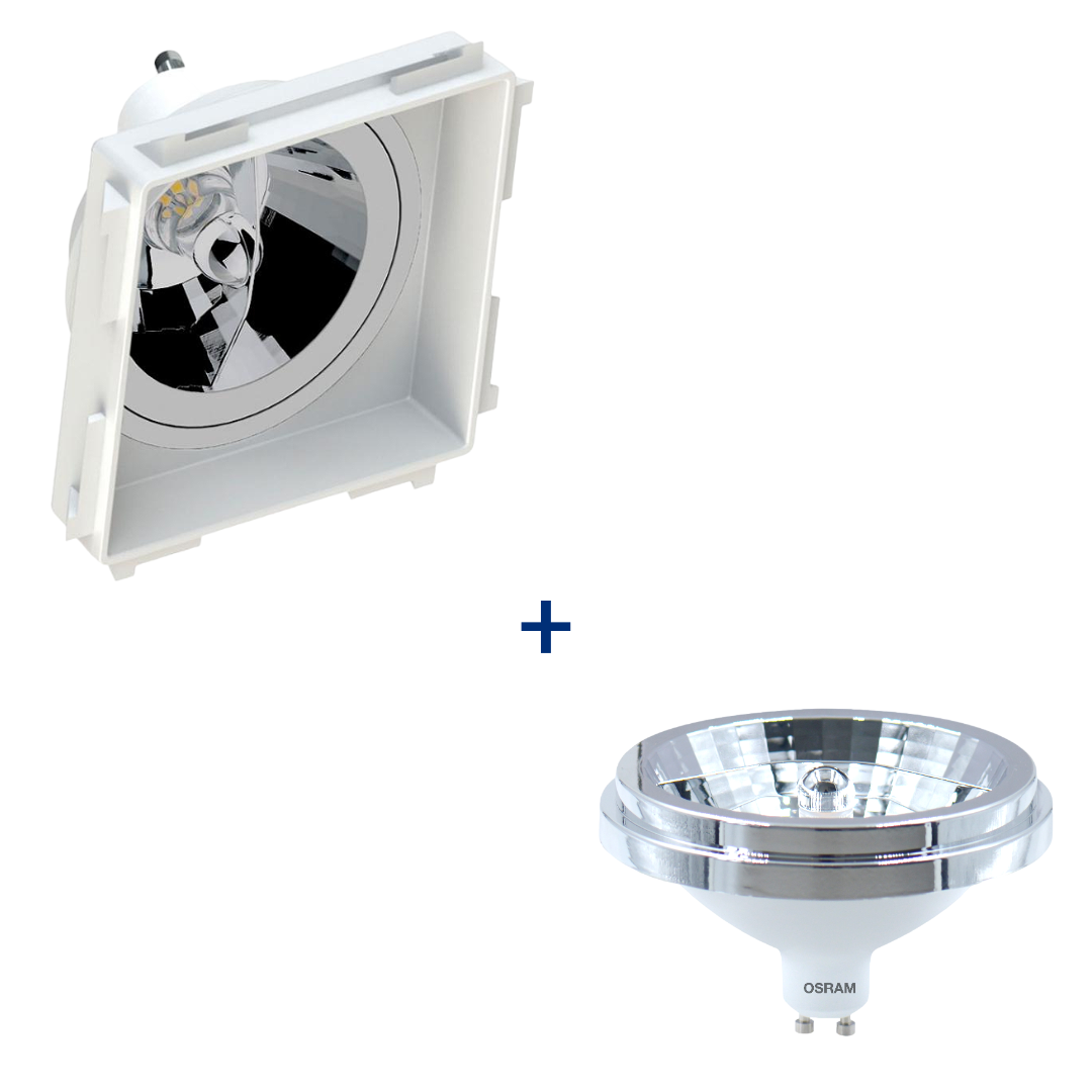 Spot Quadrado Recuado No Frame Br Ar111 Dim 11W 2700K Biv Ledvance