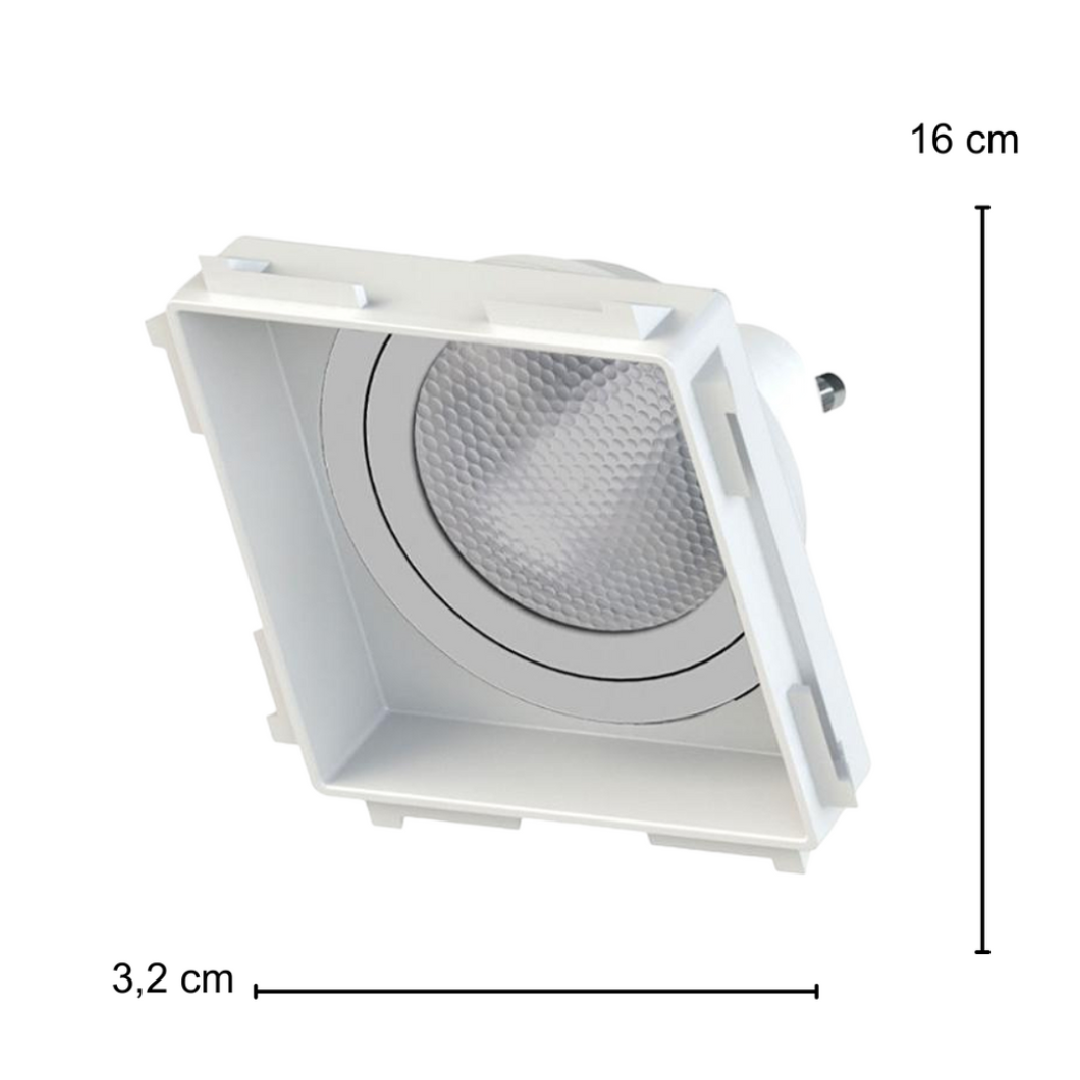 Spot Led Quadrado No Frame Branco Par30 9,5W 900Lm Ip20 Osram