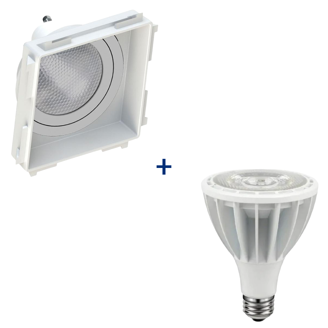 Spot Quadrado No Frame Branco Par30 Hci 28W 4000K 3000Lm 30° Osram