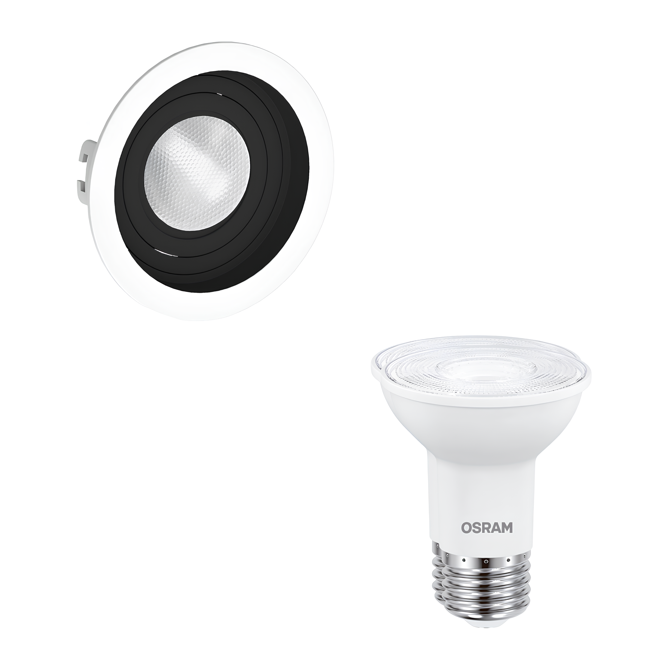 Spot Redondo Embutir Recuado Br e Pt Par20 5,5W 525Lm Osram