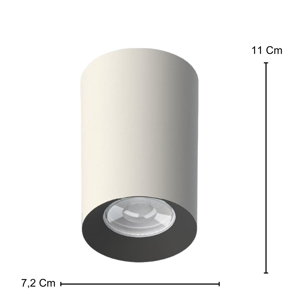 Spot Tower Led Redondo Recuado Br/Pt Par16 Glass 4W 370Lm Osram