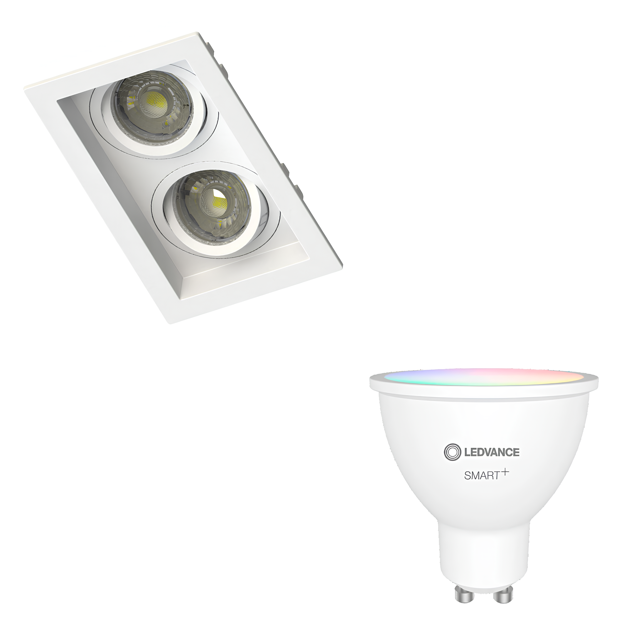 Spot Retangular Recuado Branco Par16 5W Rgbw 450Lm Bivolt Ledvance