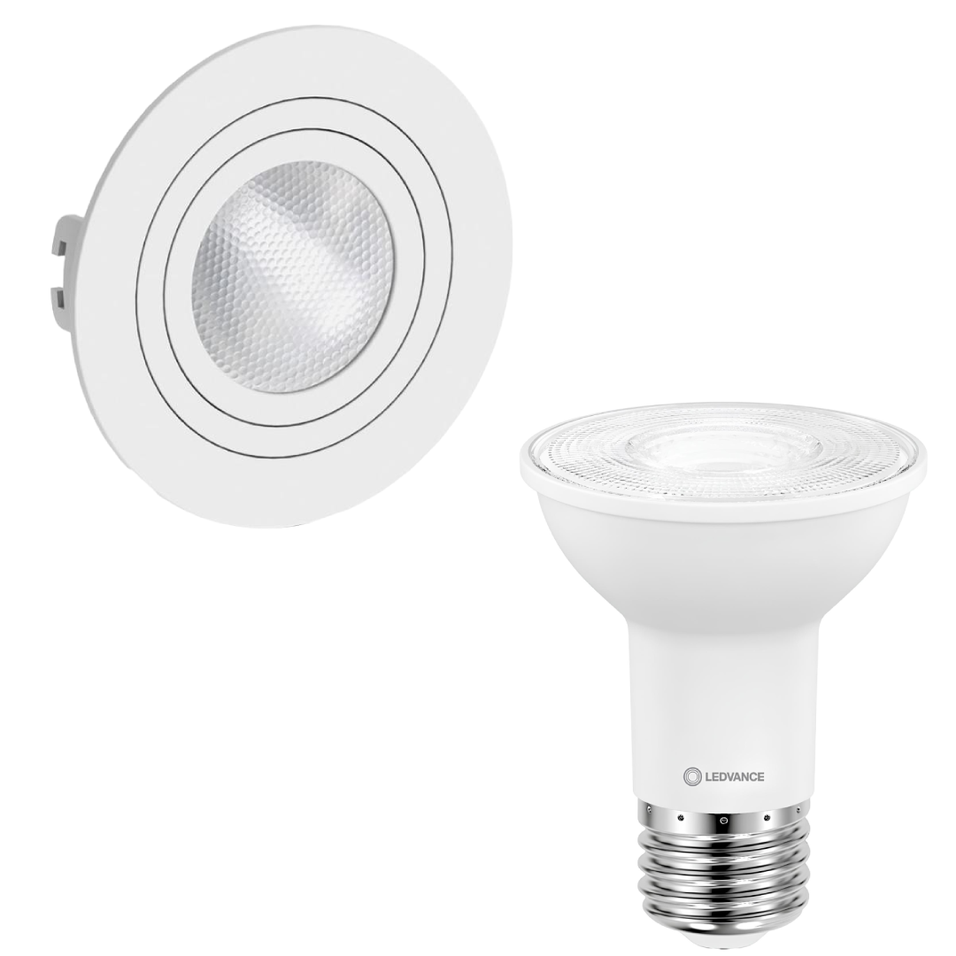 Spot Led Redondo Embutir Branco Par20 5,5W 525Lm Ledvance