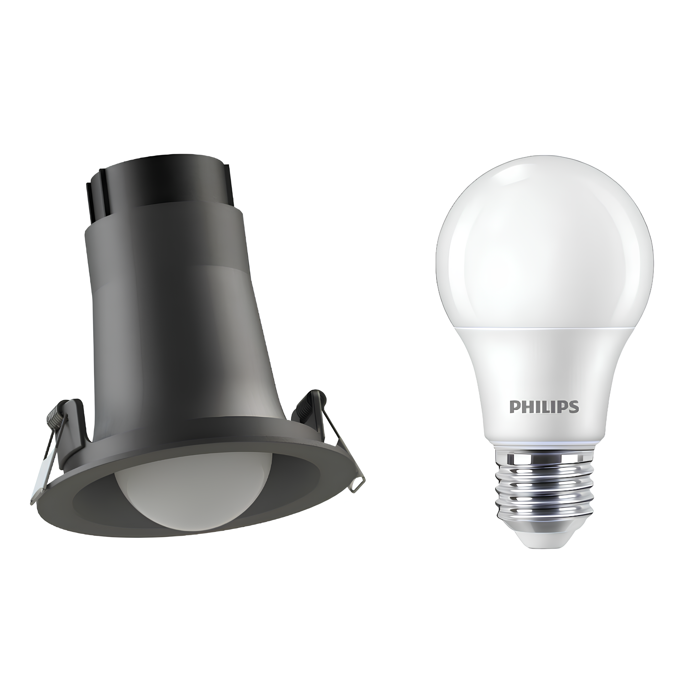 Spot Led Redondo Embutir Bulbo Preto 4,5W 480Lm 180° Philips