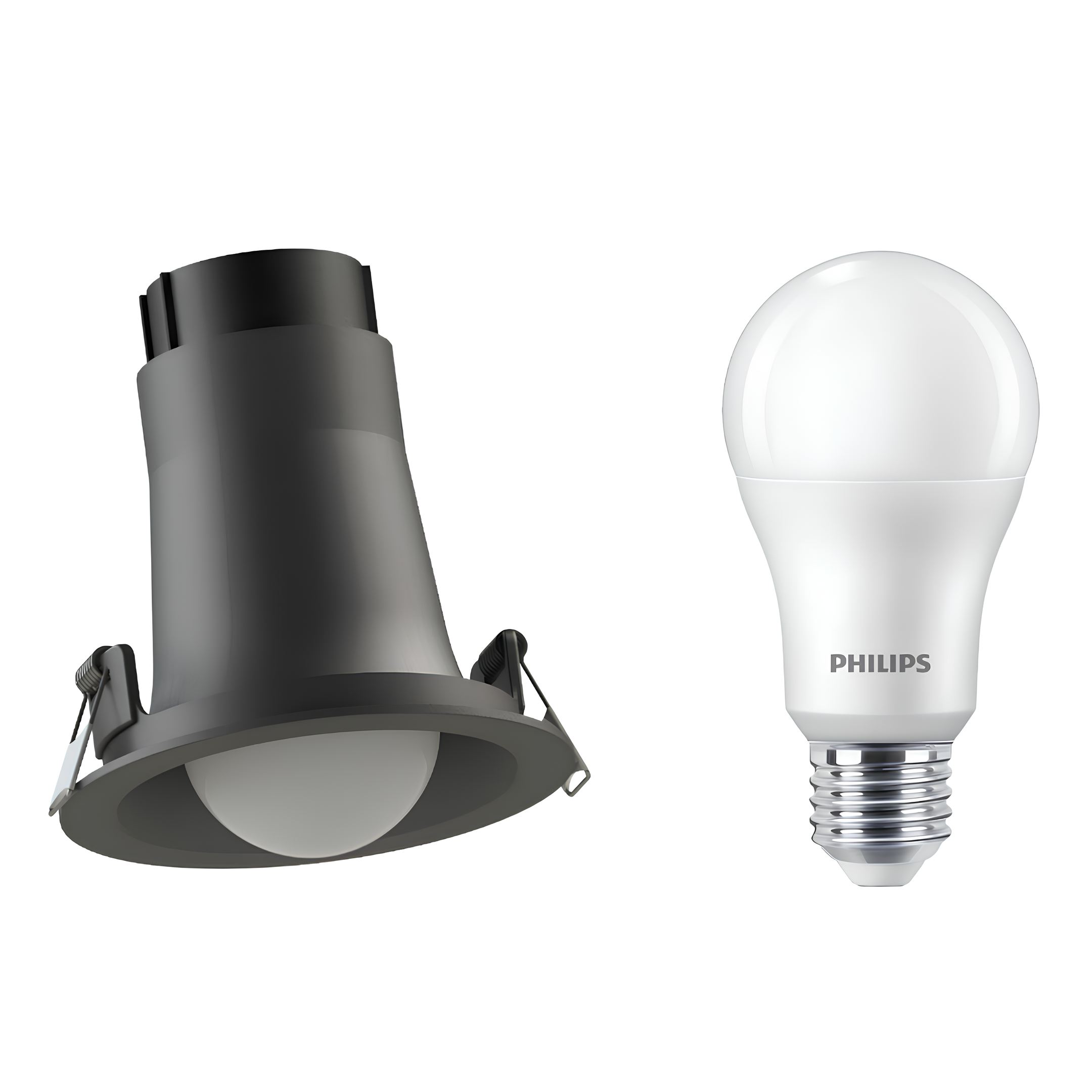 Spot Led Redondo Embutir Bulbo Preto 11W 1018Lm 180° Philips