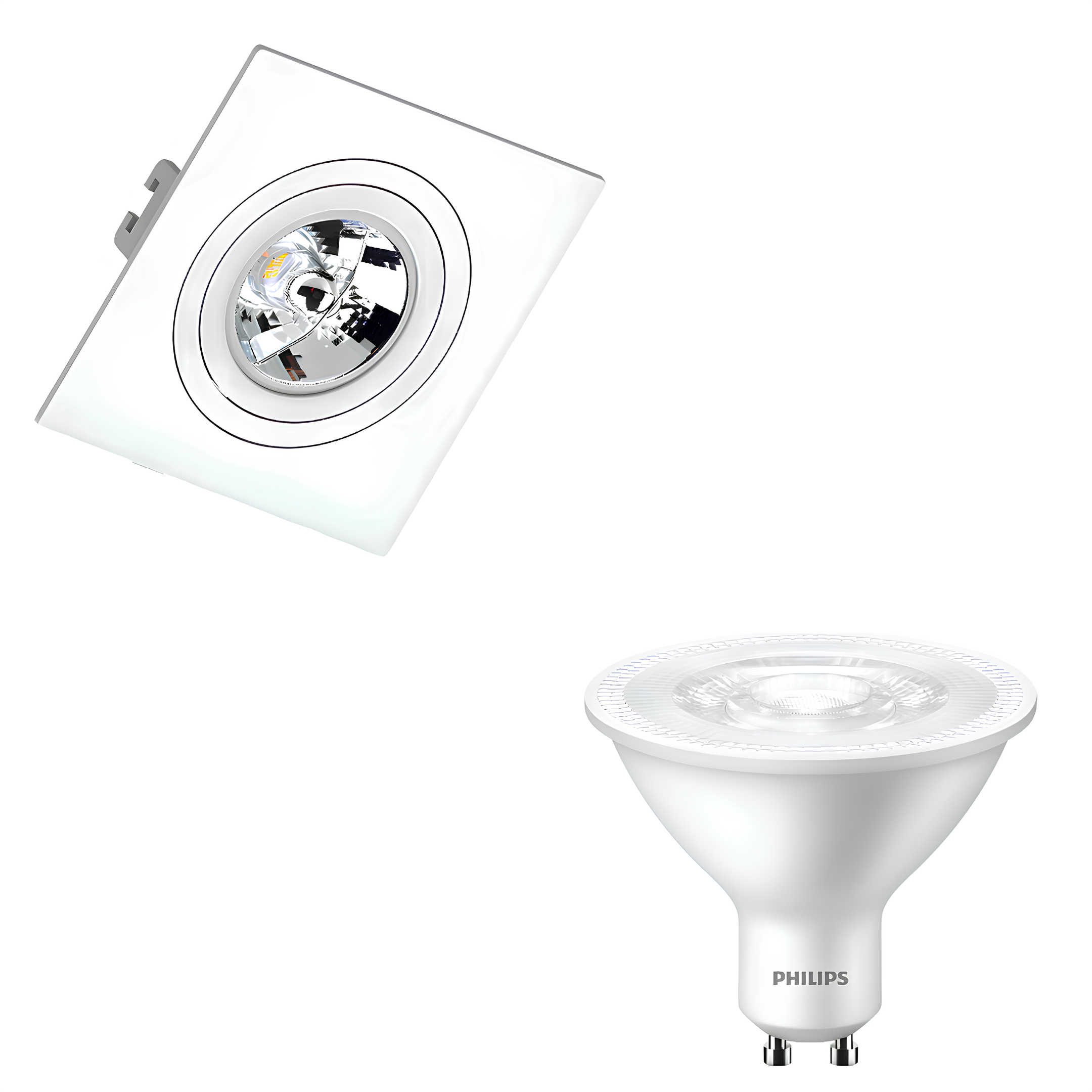 Spot Quadrado Face Plana Ar70 Branco 5W 2700K 525Lm Philips