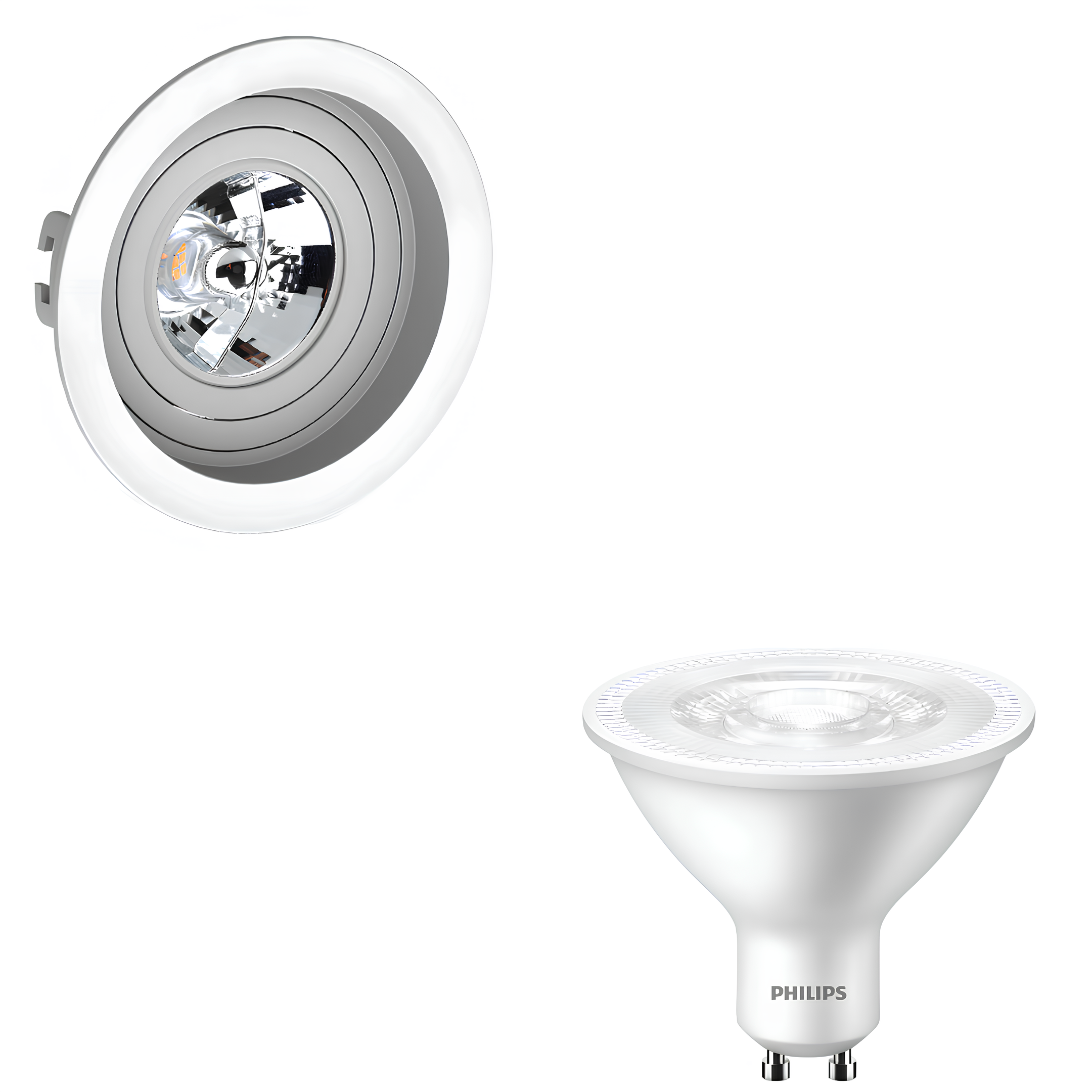 Spot Led Redondo Recuado Ar70 Branco 5W 2700K 525Lm Philips