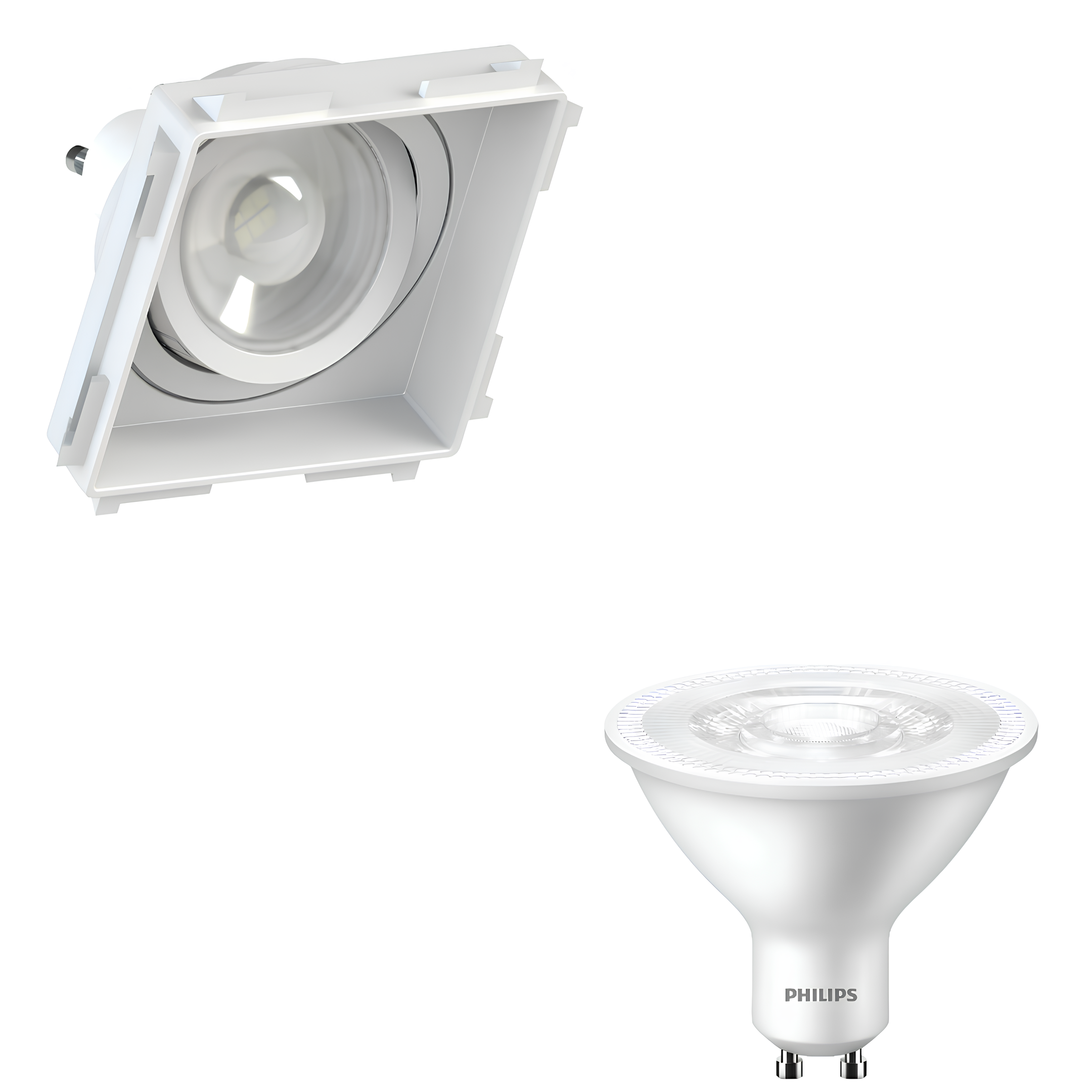 Spot Quadrado No Frame Ar70 Branco 5W 2700K 525Lm Philips