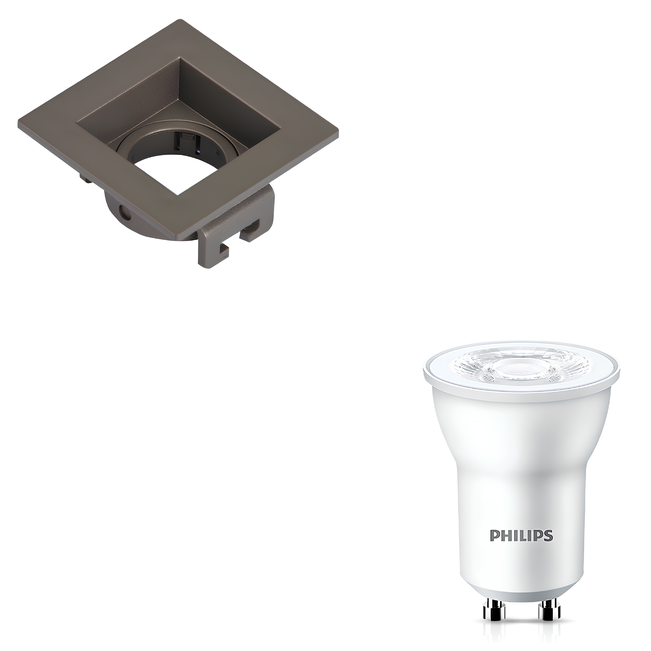 Spot Led Quadrado Recuado Mini Dicroica Ch 3,5W 250Lm Philips