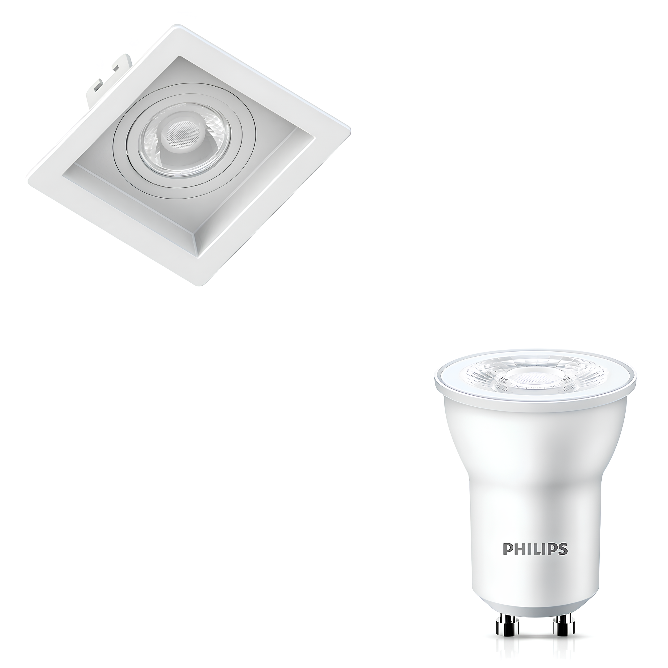 Spot Led Quadrado Recuado Mini Dicroica Br 3,5W 250Lm Philips