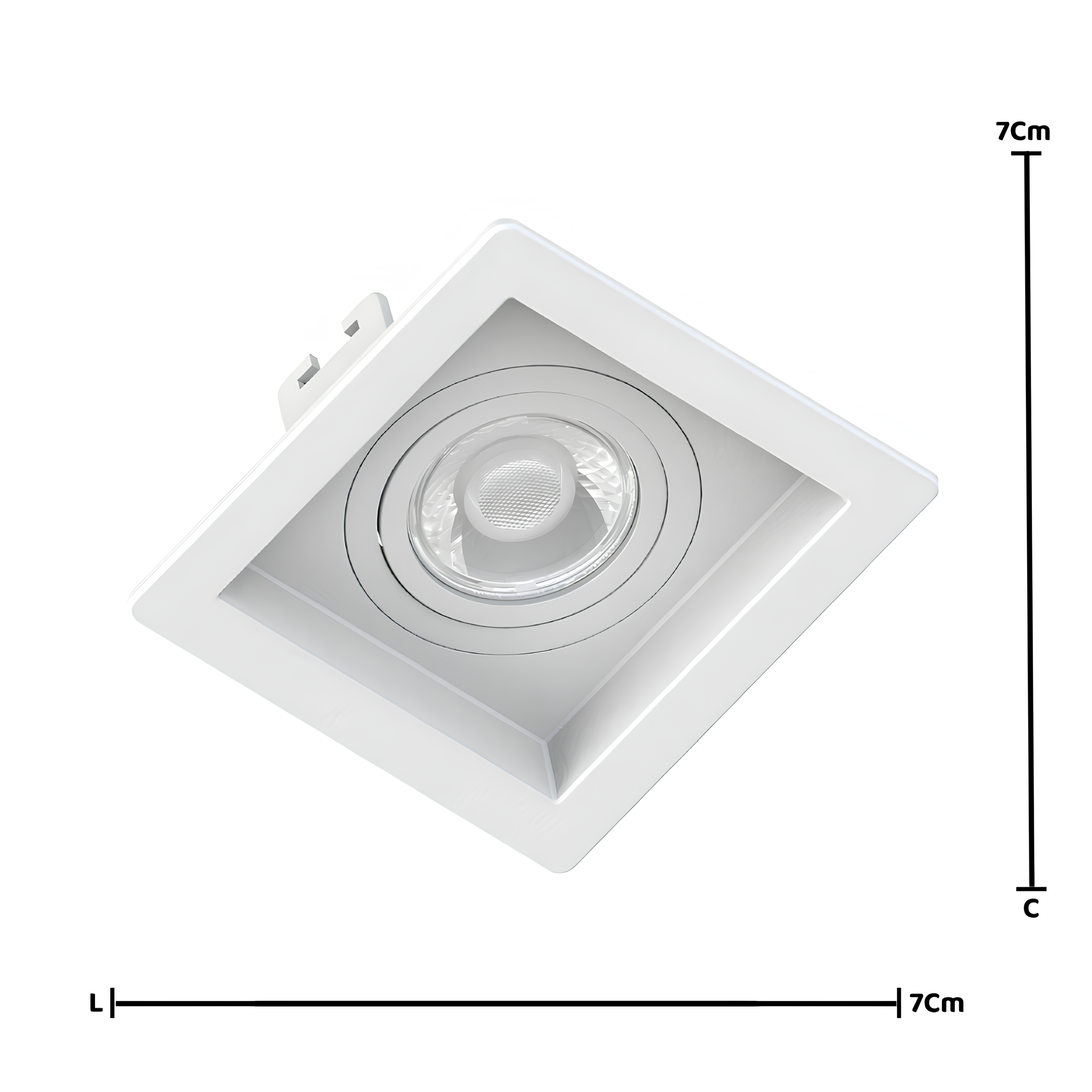 Spot Led Quadrado Recuado Mini Dicroica Br 3,5W 250Lm Philips