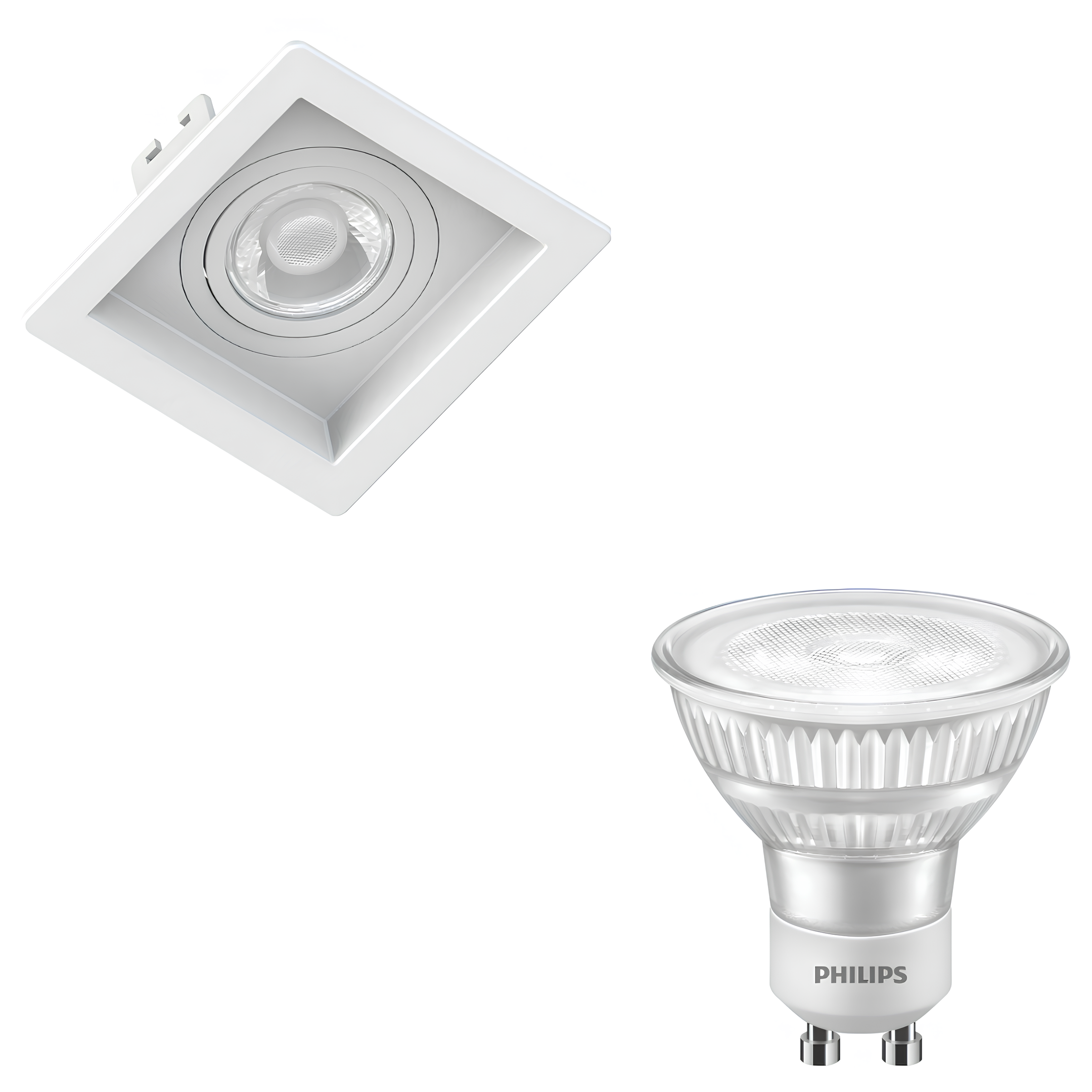 Spot Quadrado Recuado Dicroica Branco 4W 350Lm 36° Philips