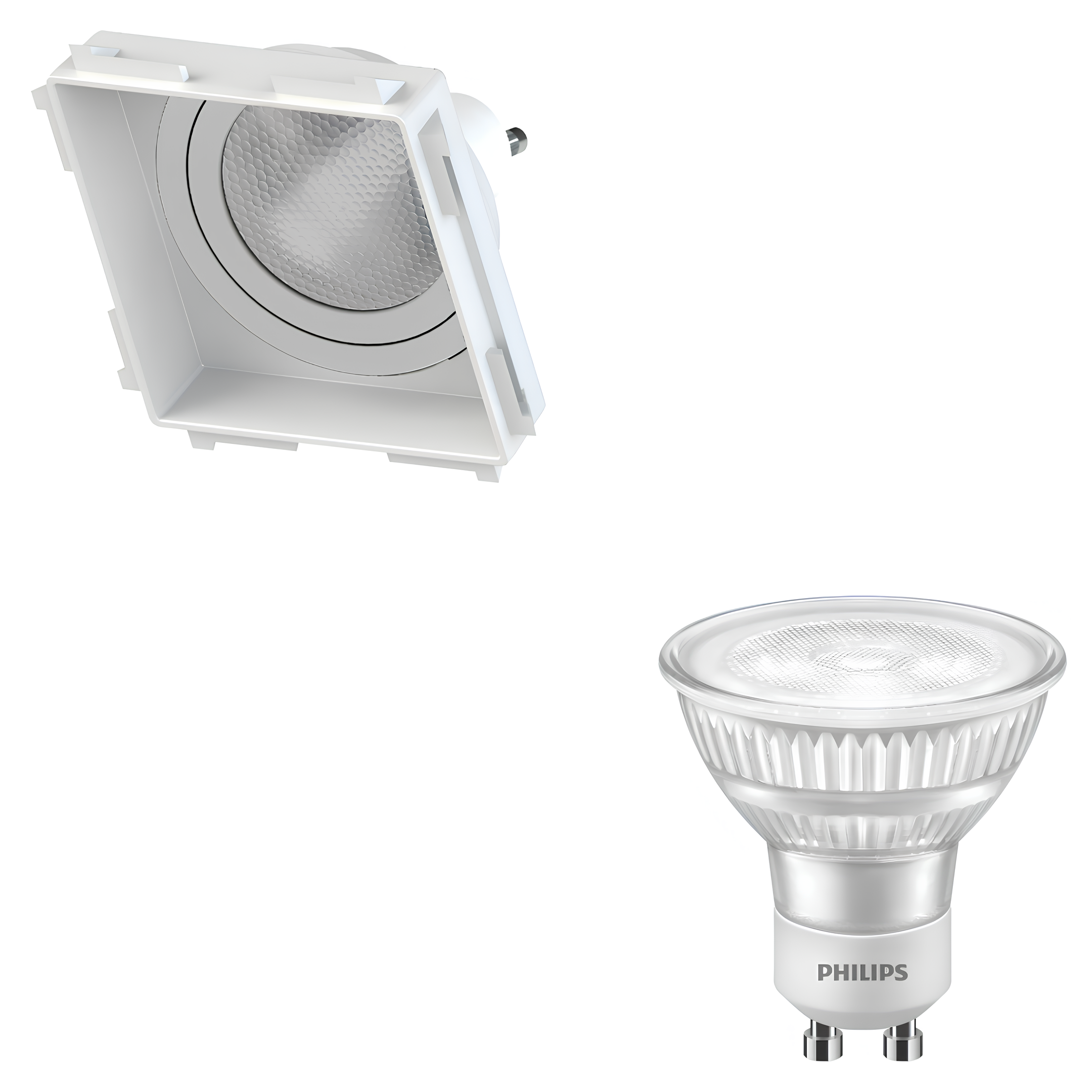 Spot Quadrado No Frame Dicroica Br 4,8W 525Lm 40° Philips