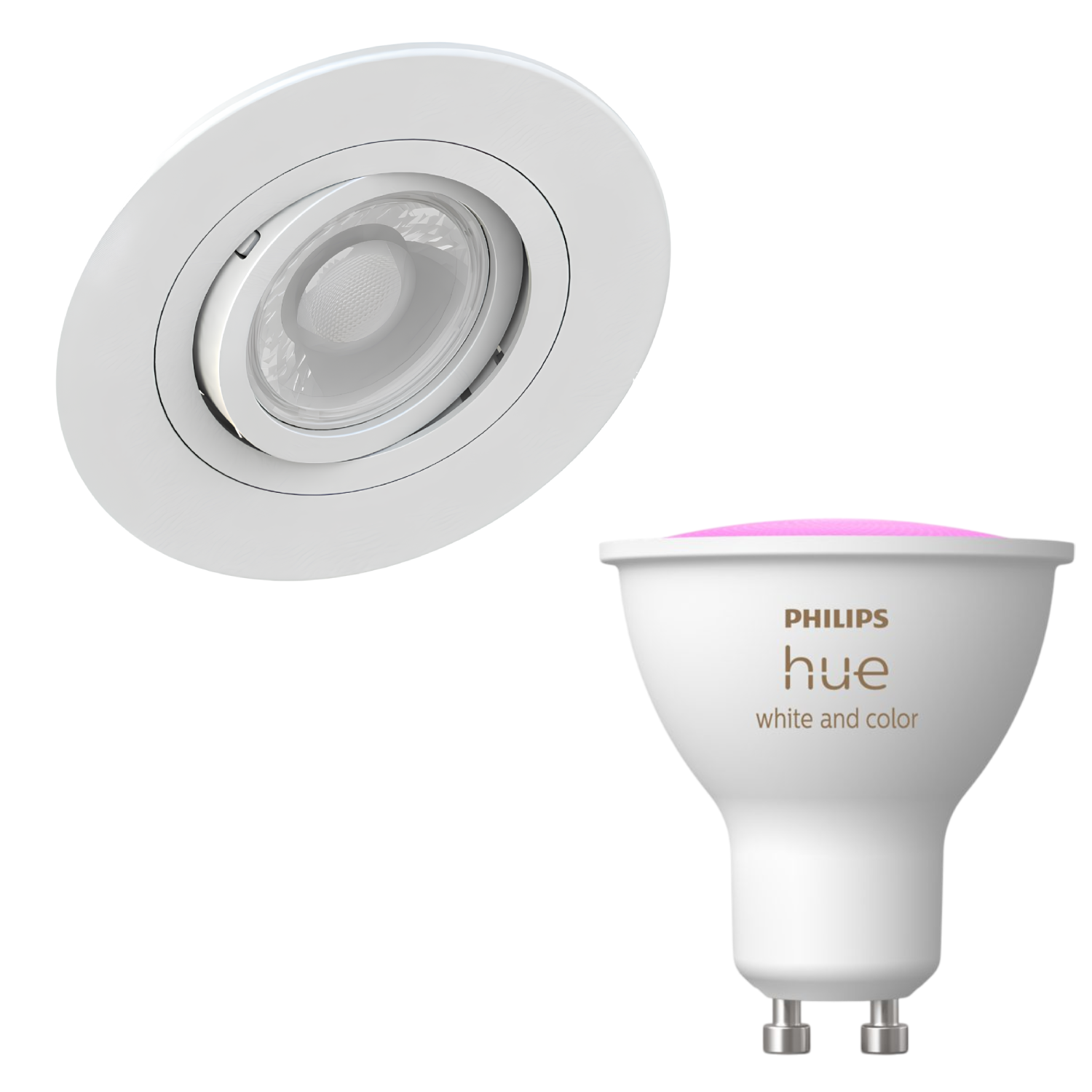 Spot Redondo Embutir Dicroica Branco 4,7W Rgb Philips Hue