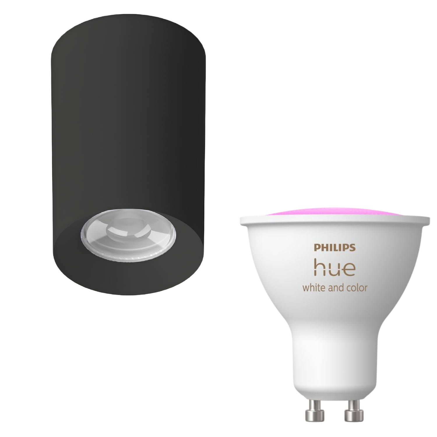 Spot Redondo Tower Recuada Dicroica Pt 4,7W Rgb Philips Hue
