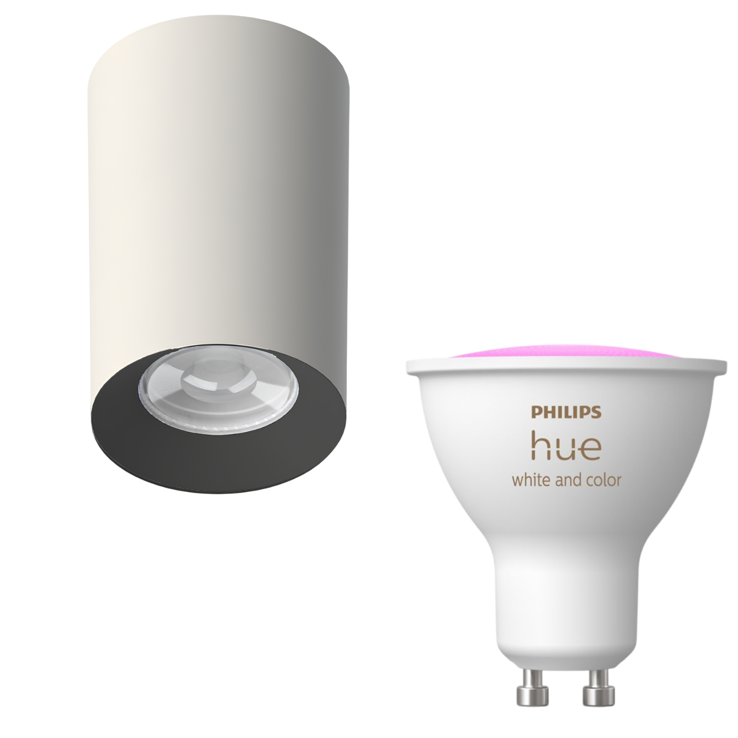 Spot Redondo Embutir Tower Dicroica Br/Pt 4,7W Rgb Philips Hue